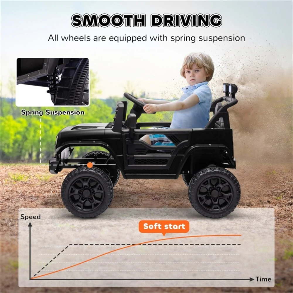 Black Children's Ride-On Car Toy - Image 5