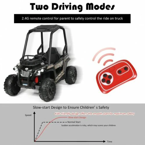 Children's Electric Off-Road UTV Truck with MP3 Player, Lights, and Remote Control - Image 4