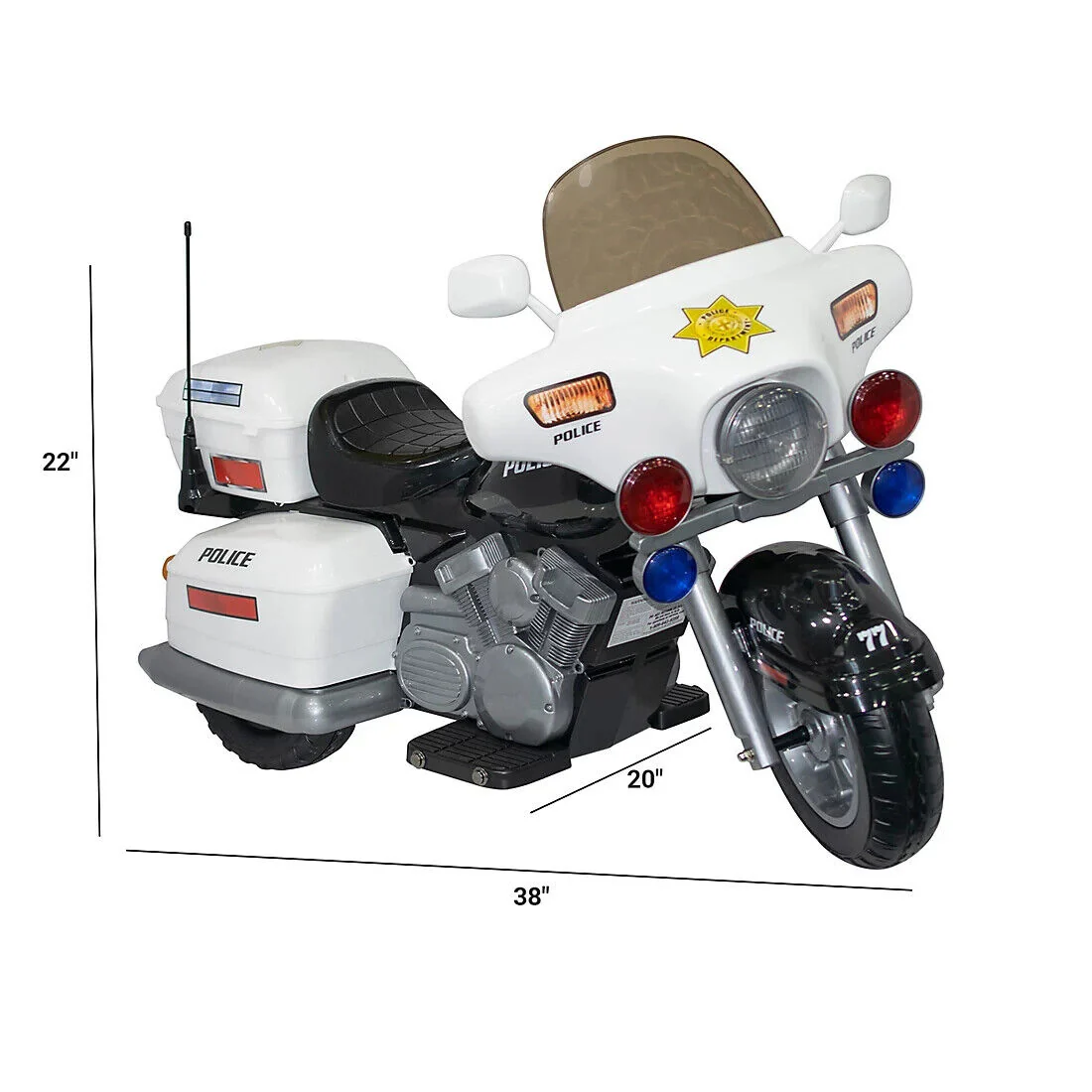 Children's Police Motorcycle Ride-On Toy Vehicle - Electric Motorbike for Boys and Girls 12V - Image 13