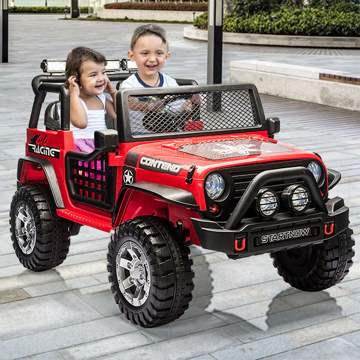 CLARFEY 12V Battery Powered RC Off-Road Jeep for Kids with LED Lights - Image 9