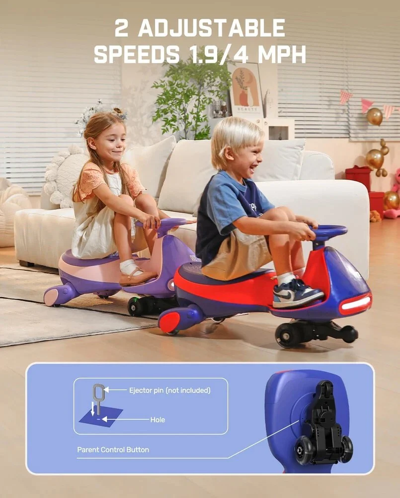 Coche eléctrico Wiggle 12V N7 Pro con pedal y batería recargable - Image 2