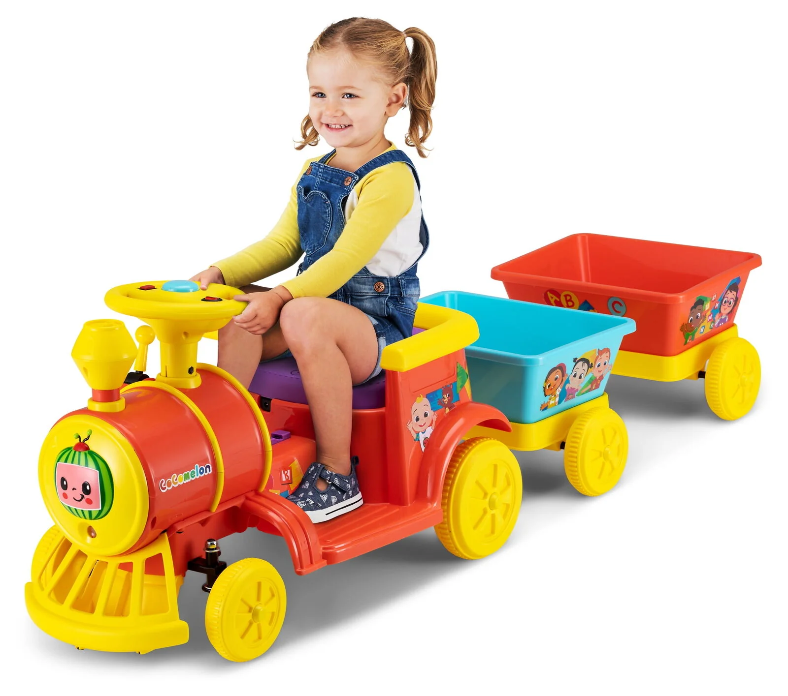 Cocomelon Choo Choo Train Ride-On Toy, 6-Volt Battery-Powered - Image 3
