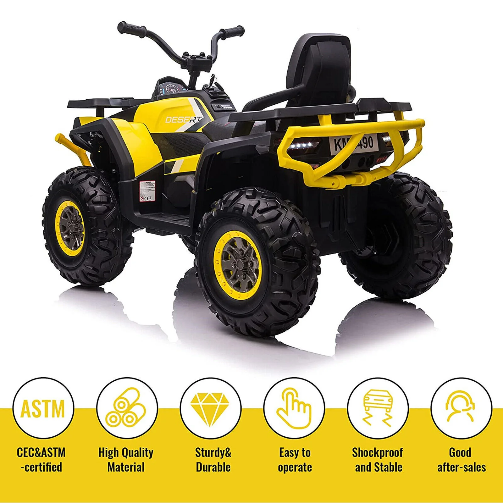 COLOR TREE 12V Kids Electric Quad ATV with Music Player - Supports up to 110lbs - Image 8