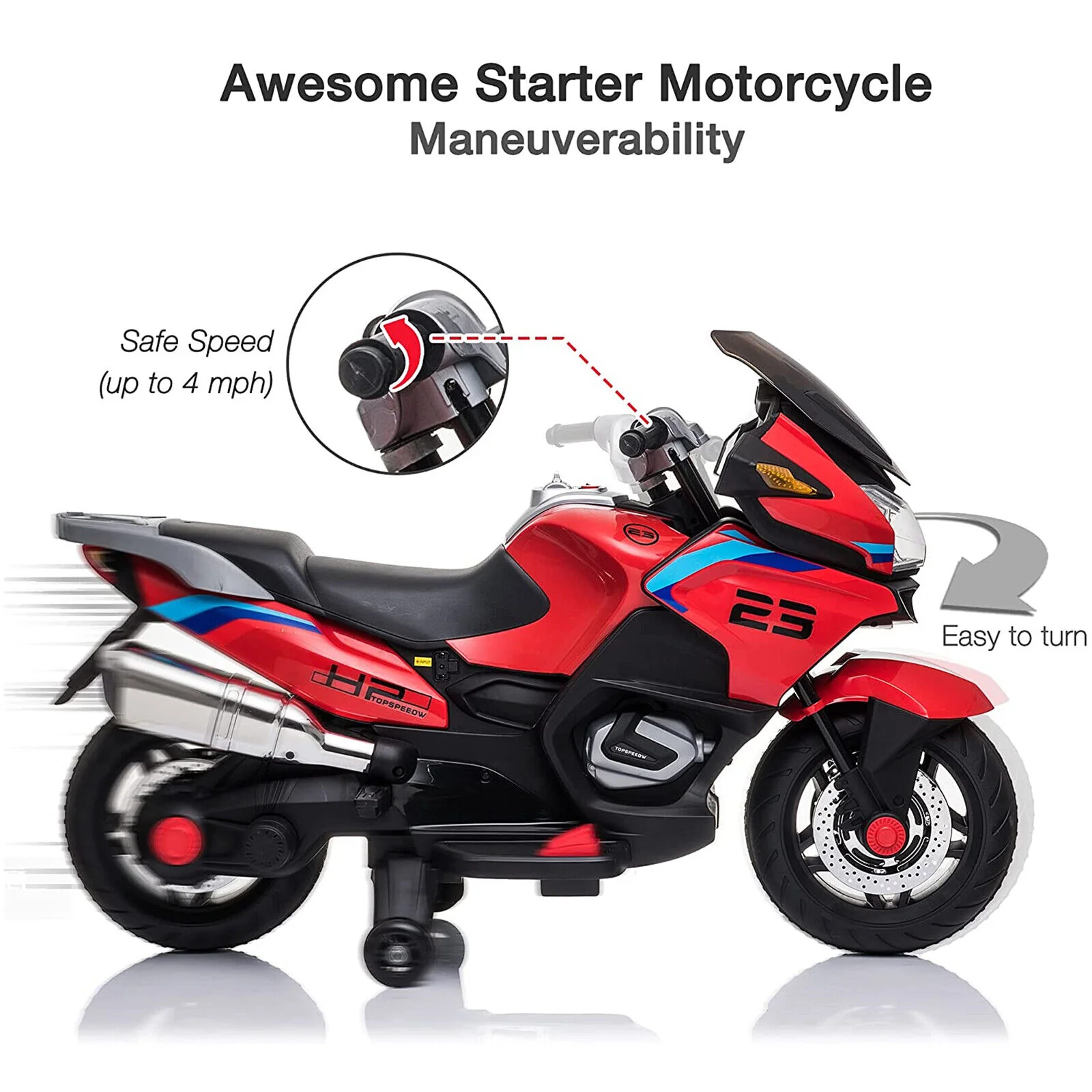 COLOR TREE Kids 12V Electric Motorcycle with Music and Battery Power - Perfect Ride On Car Gift - Image 4