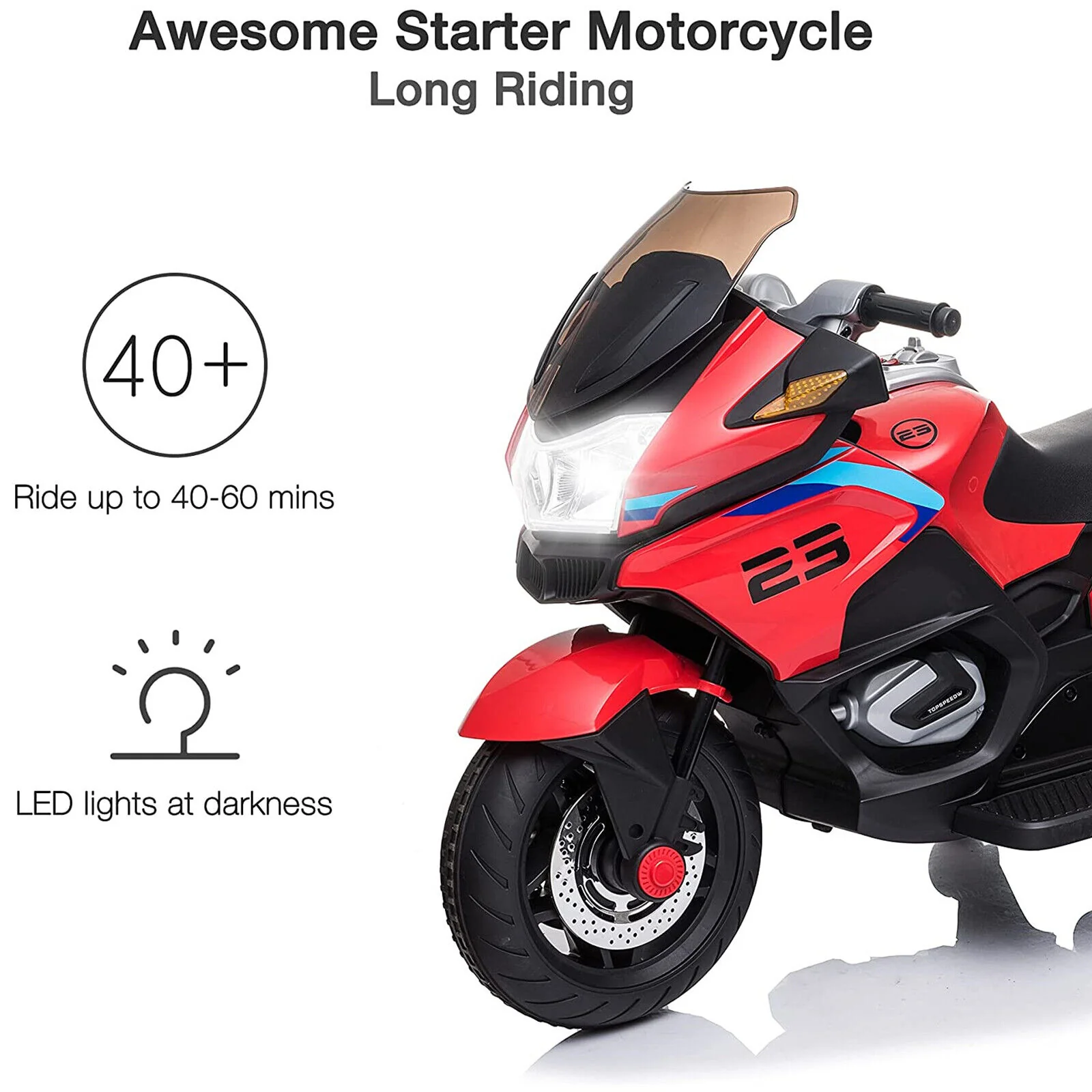 COLOR TREE Kids 12V Electric Motorcycle with Music and Battery Power - Perfect Ride On Car Gift - Image 7