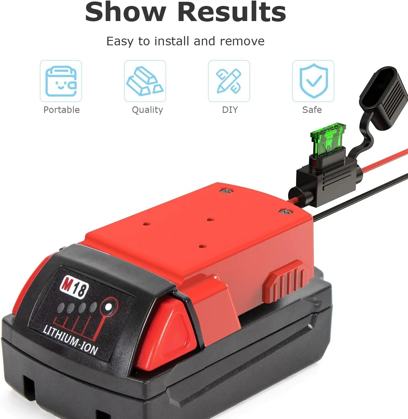Compact 18V Adapter with Waterproof Fuse for Safe Power and DIY Projects - Image 5