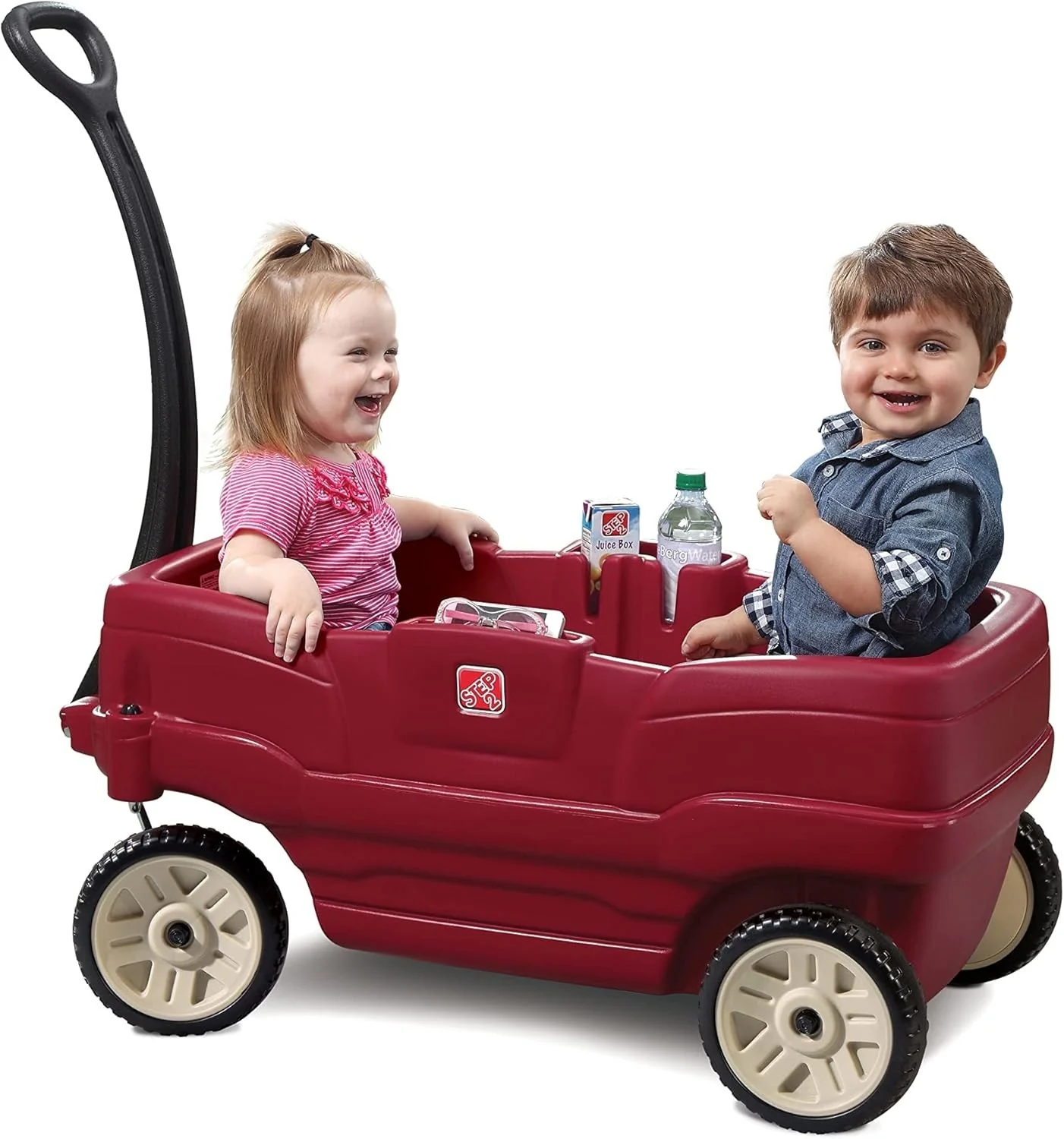 Compact Easy-to-Clean Kids Wagon with Side Storage, 75 lb Capacity - Image 5