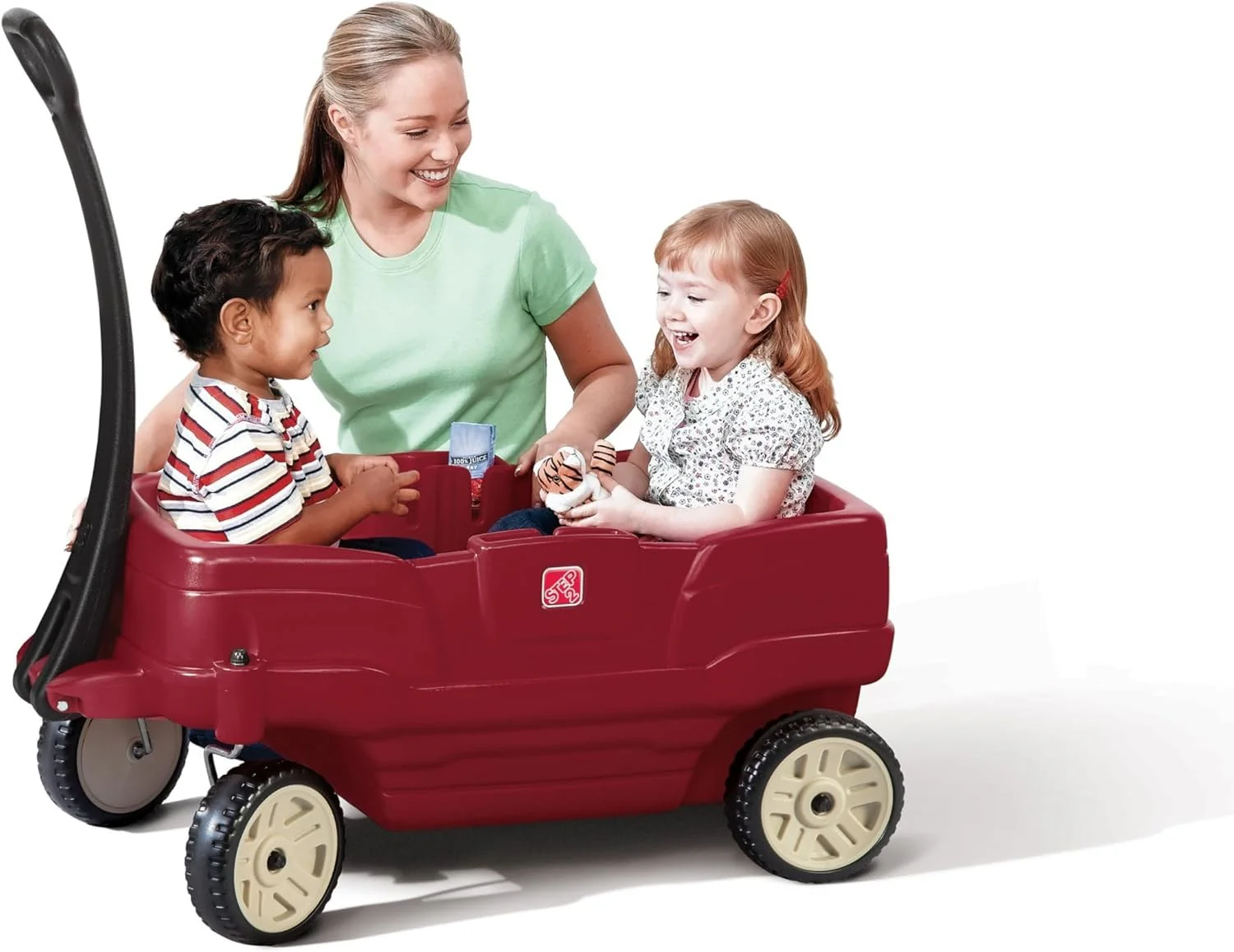 Compact Easy-to-Clean Kids Wagon with Side Storage, 75 lb Capacity - Image 6