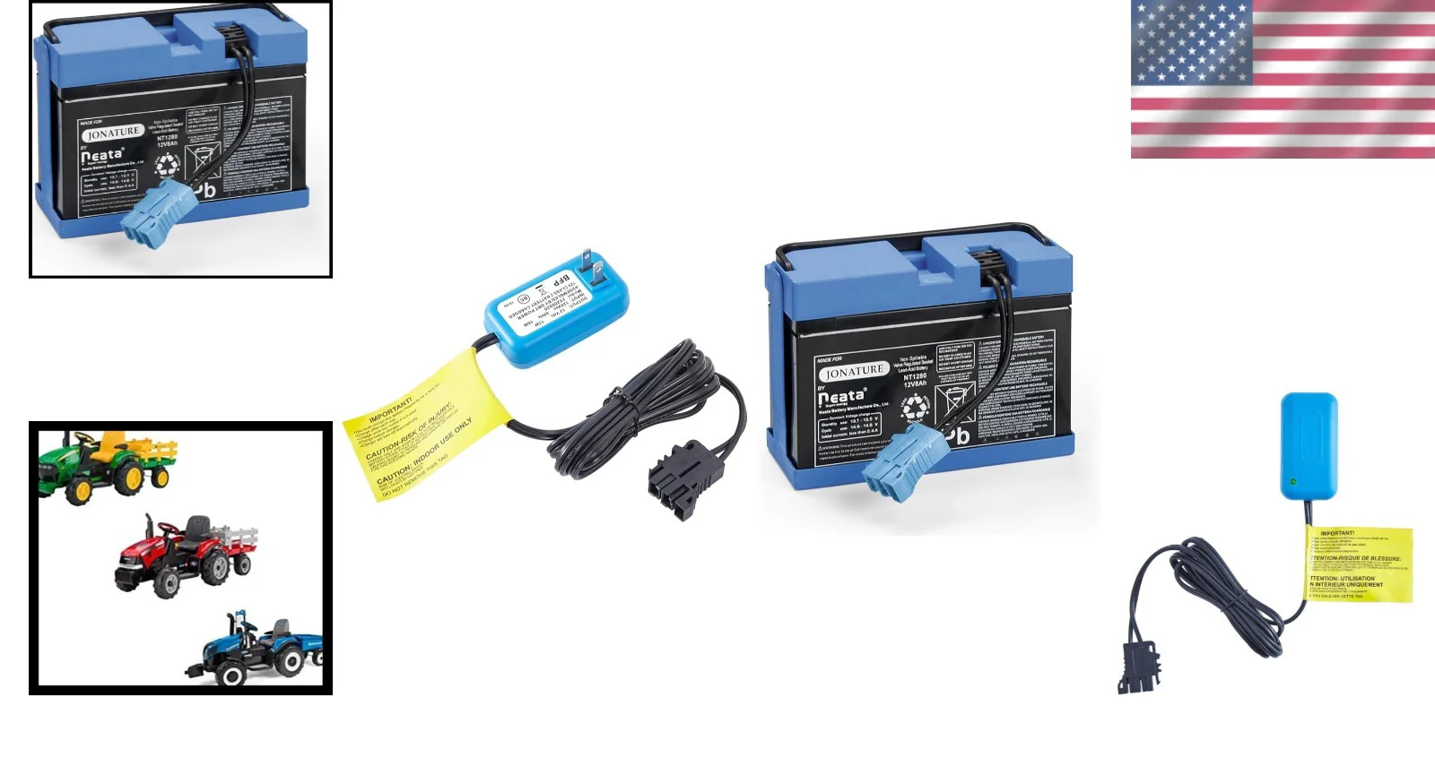 John Deere and Ducati GP Ride-On Vehicles - 12V 8Ah Battery Compatibility - Image 2