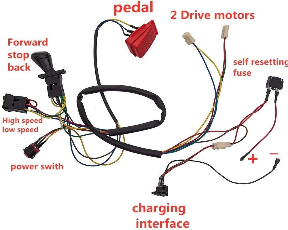 Electric Ride-On Car DIY Accessory Set with Wires and Switch Included - Image 4