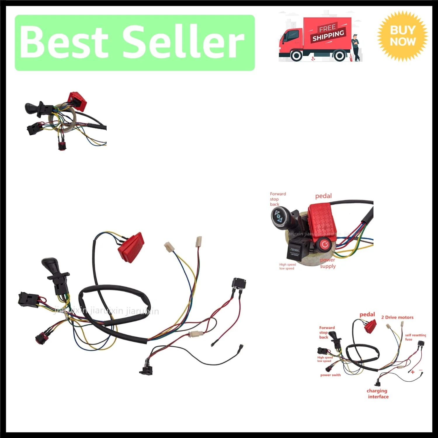 Electric Ride-On Car DIY Accessory Set with Wires and Switch Included - Image 7