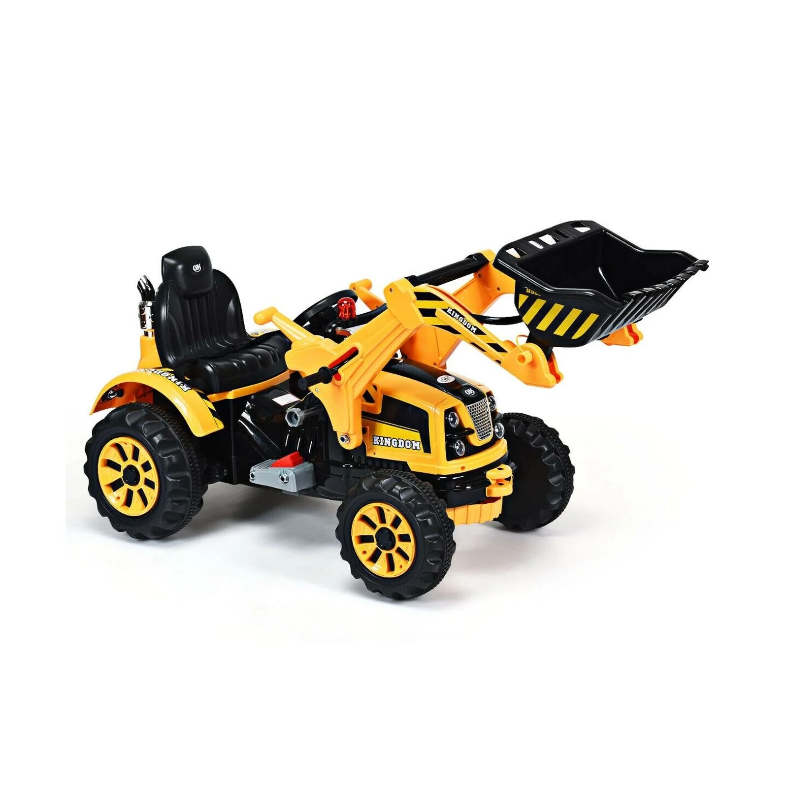 Costway 12V Battery Powered Kids Excavator Truck with Front Loader for Fun Outdoor Play - Image 9