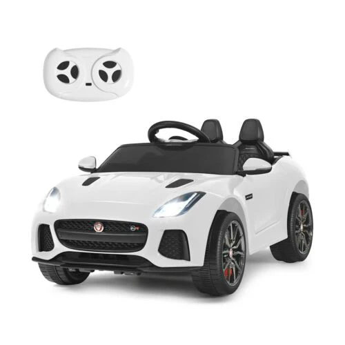 Costway 12V Jaguar F-Type SVR Licensed Kids Ride On Car with Motorized Function