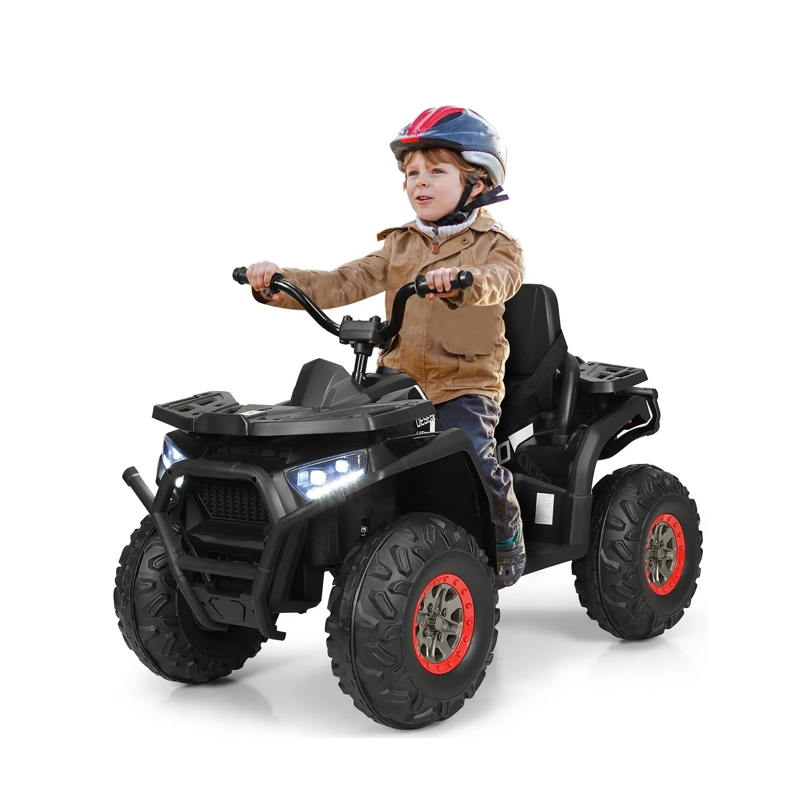 Costway 12V Kids Electric ATV Quad with MP3 Player and LED Lights - 2 Speed Ride On Car - Image 8