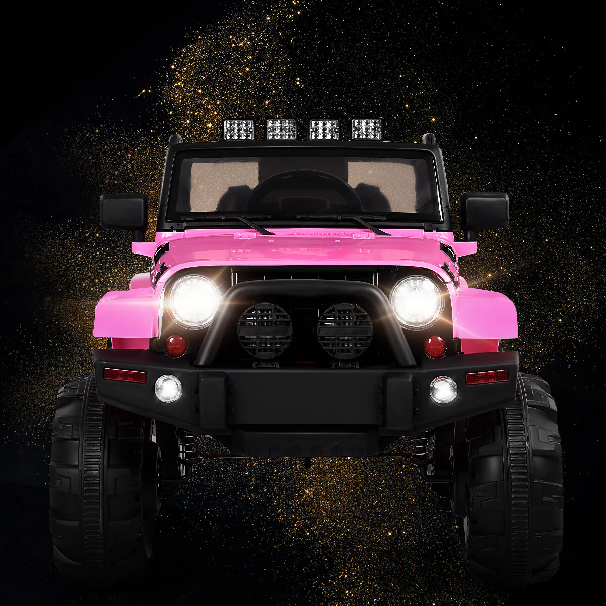 12V Kids Ride-On Truck Car with Remote Control, MP3, Music, and LED Lights in Pink - Image 11