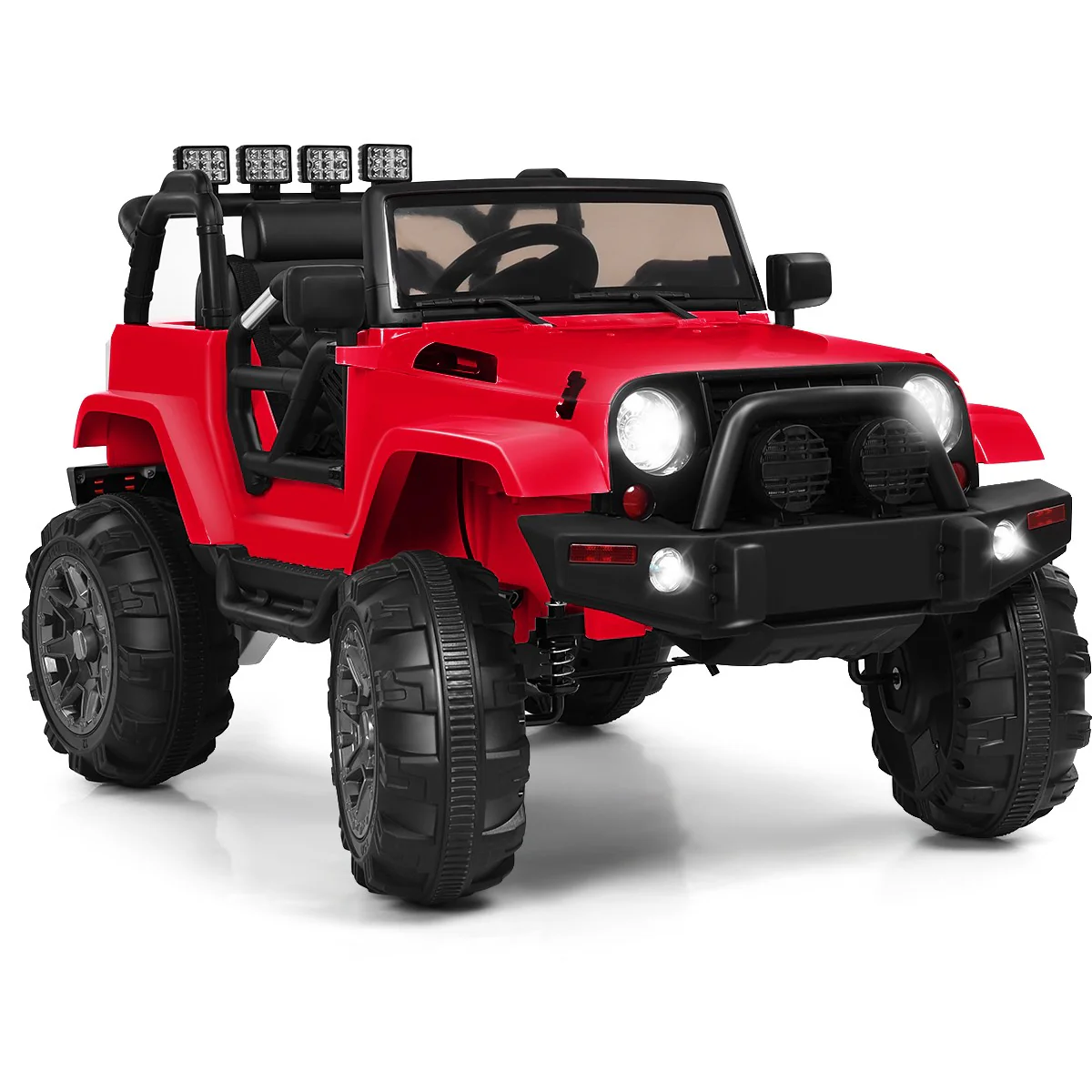 12V Kids Ride-On Truck Car with Remote Control, MP3 Music, and LED Lights - Red - Image 12