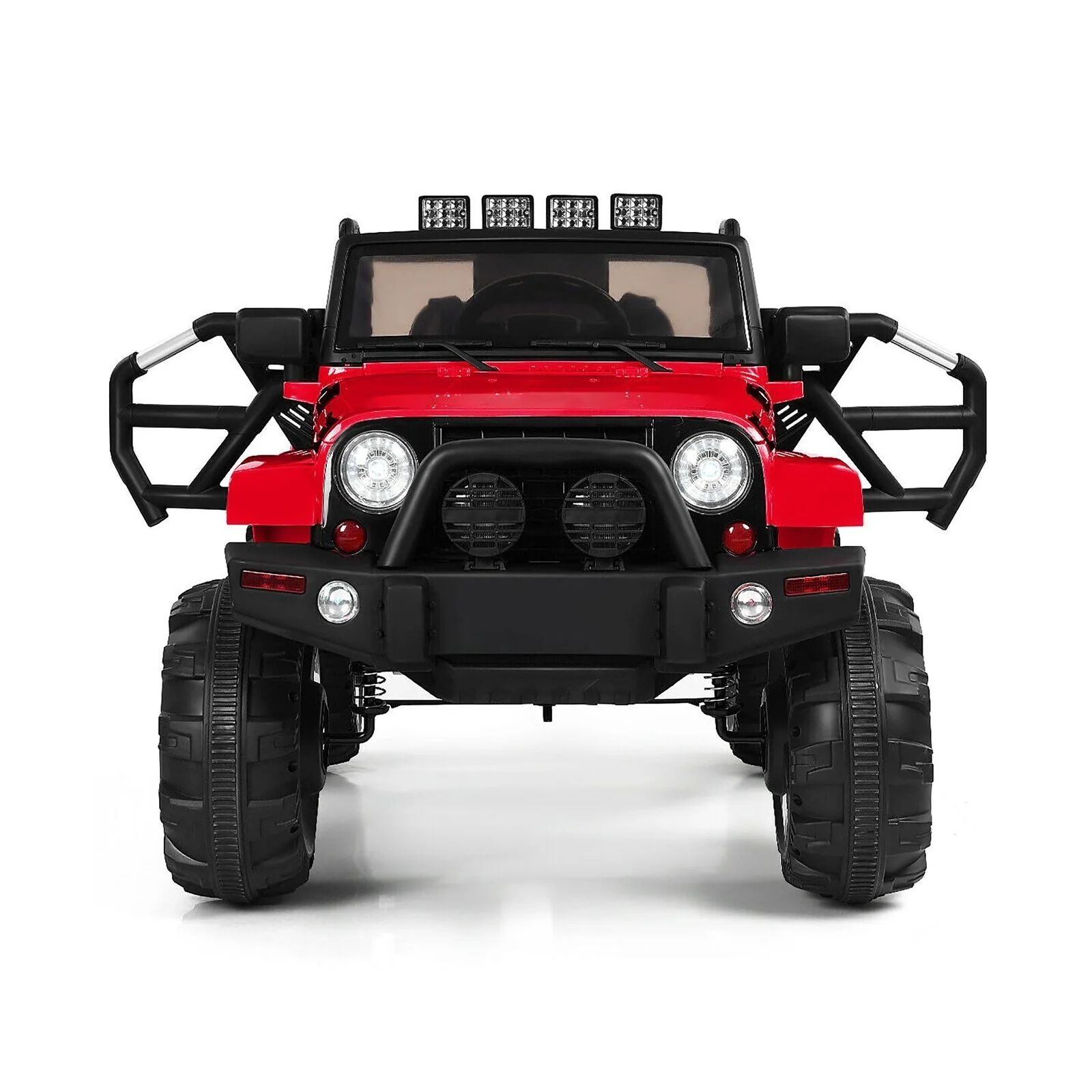 Costway 12V Kids Ride On Truck Car with Remote Control, MP3 Music, and LED Lights in Red - Image 8
