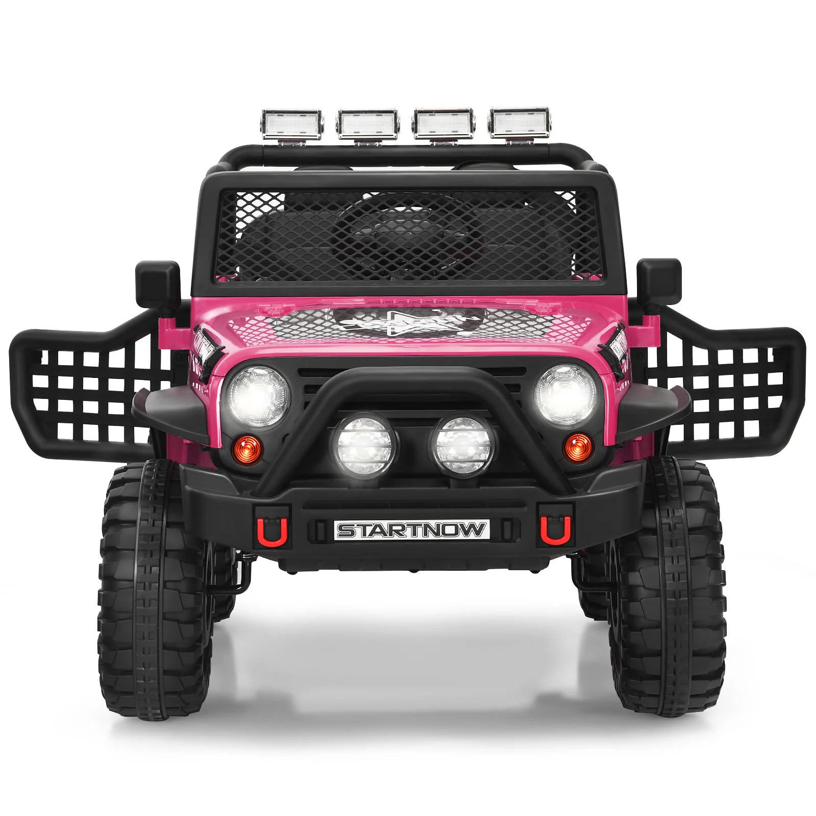 12V Kids Electric Ride-On Truck with Remote Control, Lights, and Music - Pink - Image 11
