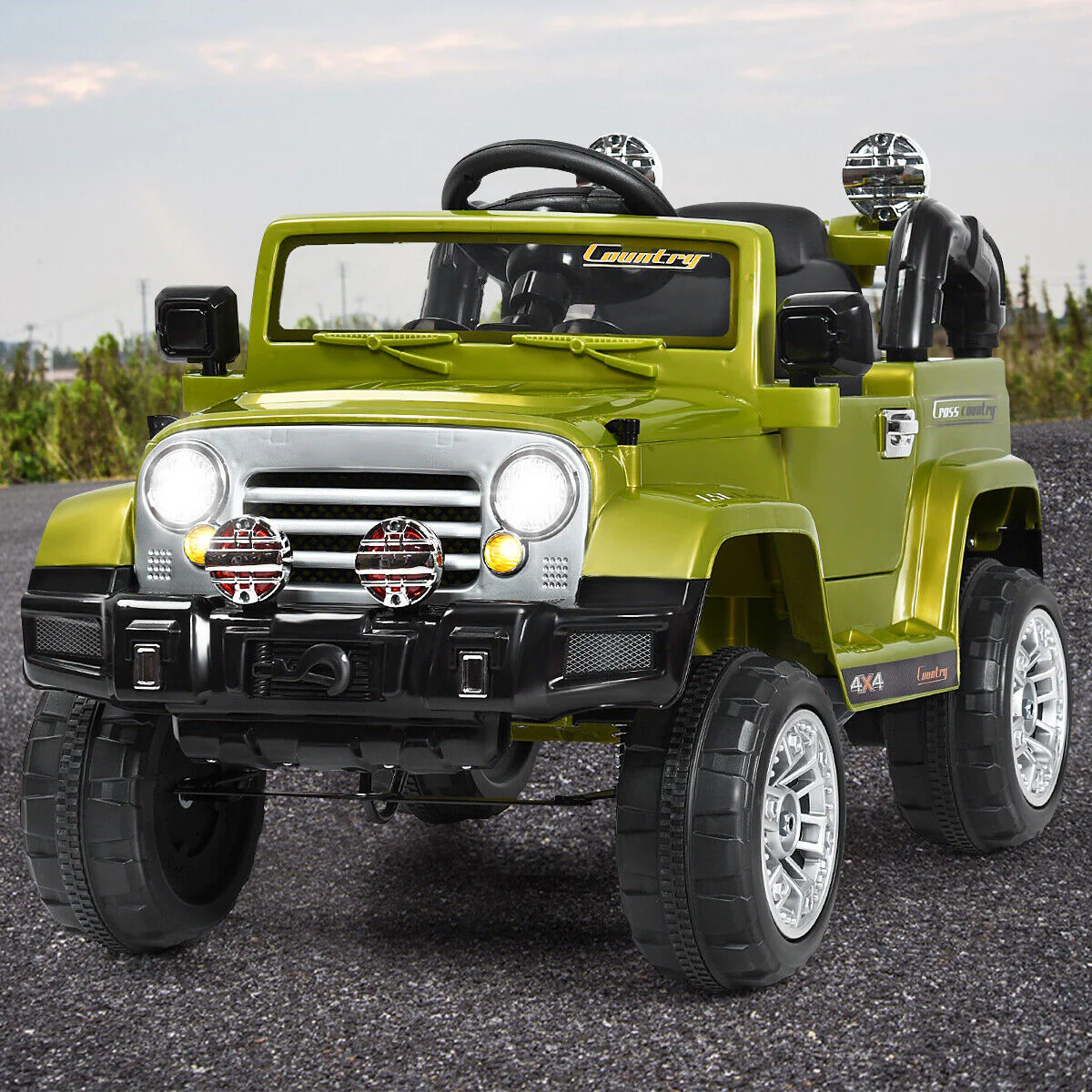 Costway 12V MP3 Kids Ride On Truck Car with RC Remote and Light - Perfect Christmas Gift! - Image 4