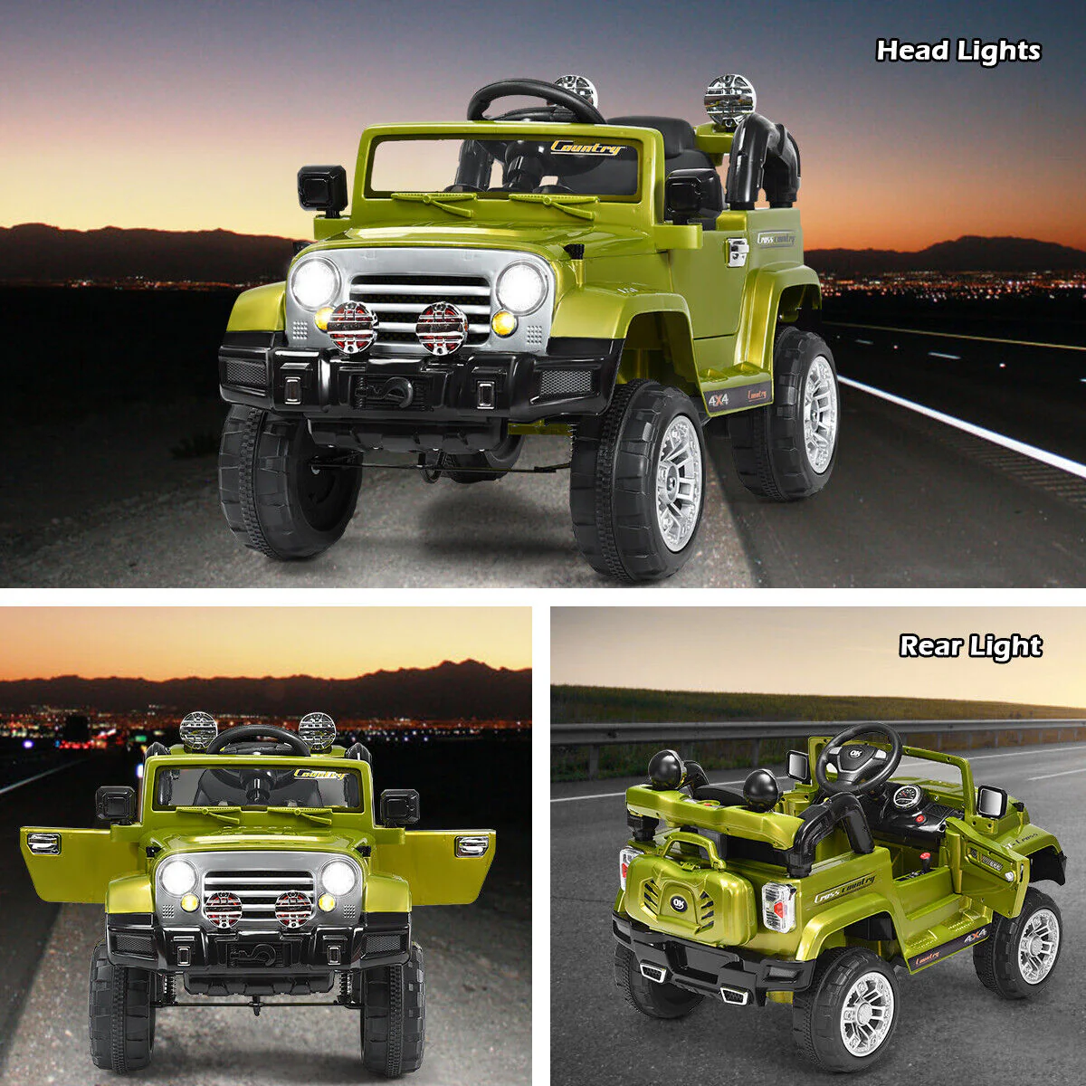 Costway 12V MP3 Kids Ride On Truck Car with RC Remote and Light - Perfect Christmas Gift! - Image 5