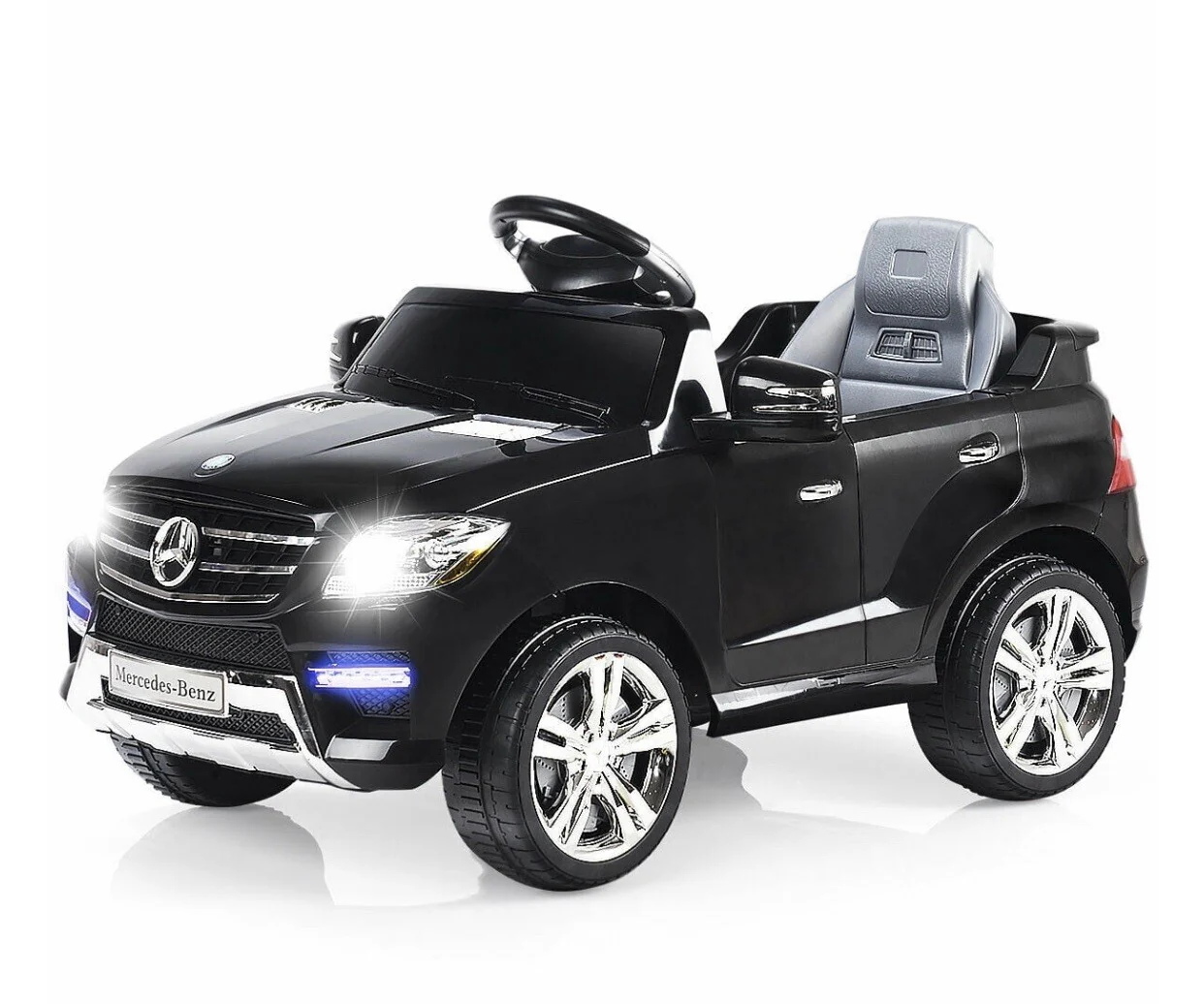 6V Electric Ride-On Mercedes ML350 Car with Remote Control in Black