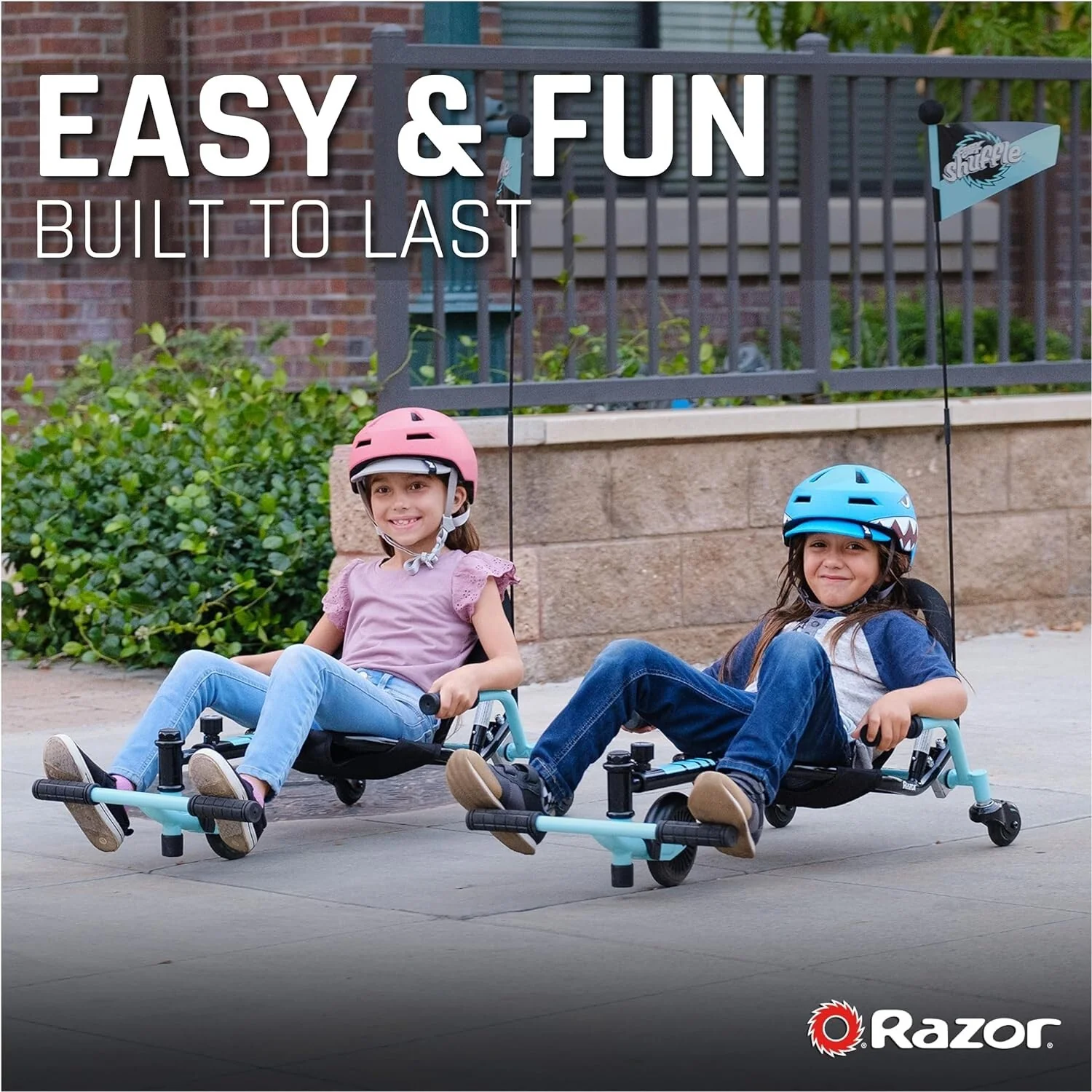 Kid-Powered Drifting Go-Kart Ride-On with Adjustable Frame - Image 6