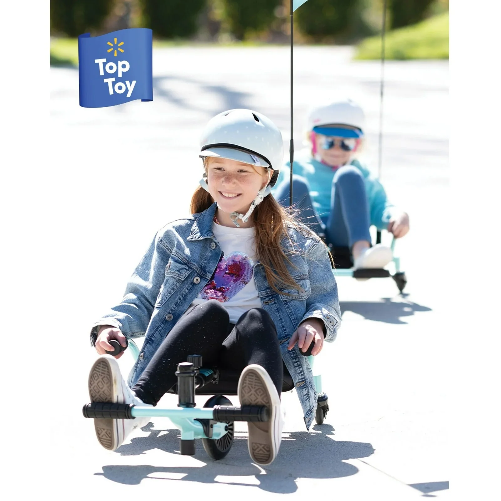 Kid-Powered Drifting Go-Kart Ride-On for Ages 4+ - Image 2