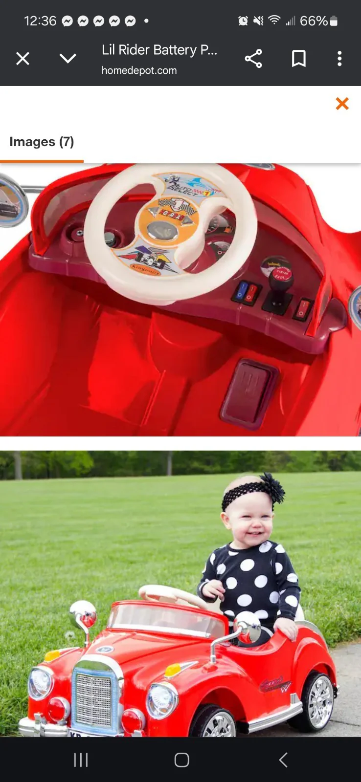 Battery-Powered Classic Coupe Ride-On Car with Remote Control for Kids Ages 2 to 4 - Image 4
