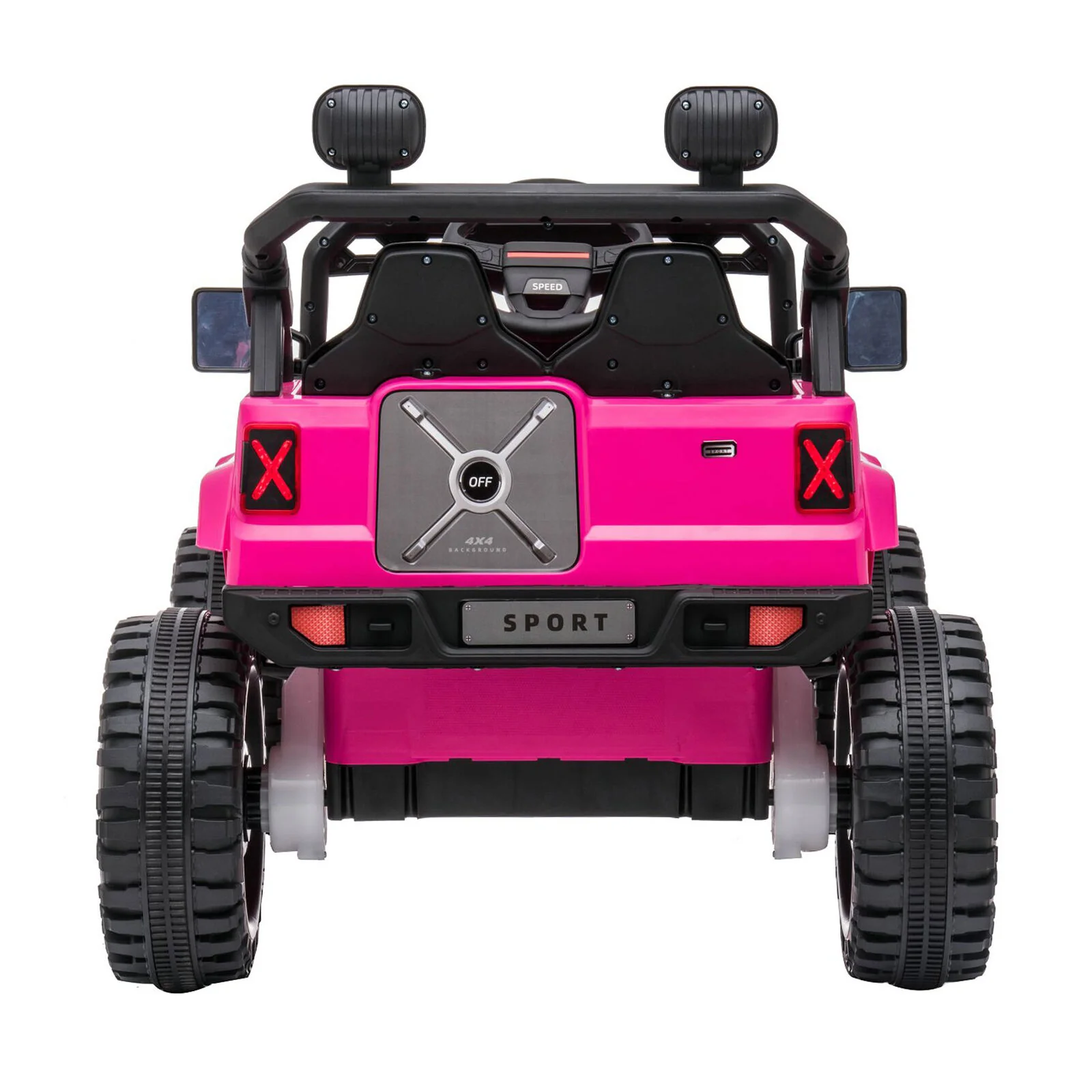 DAKOTT 12V Electric Off Road Ride On Truck with Remote Control for Kids - Pink - Image 4