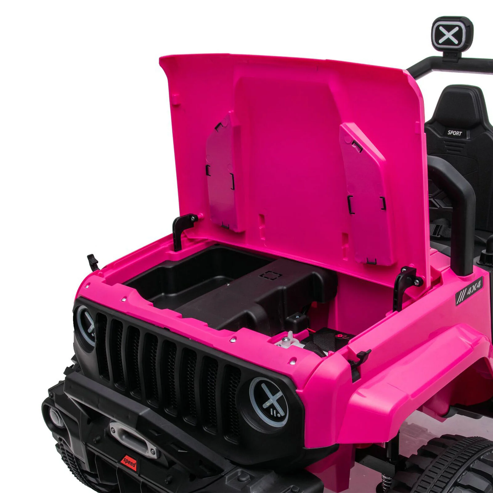 DAKOTT 12V Electric Off Road Ride On Truck with Remote Control for Kids - Pink - Image 8