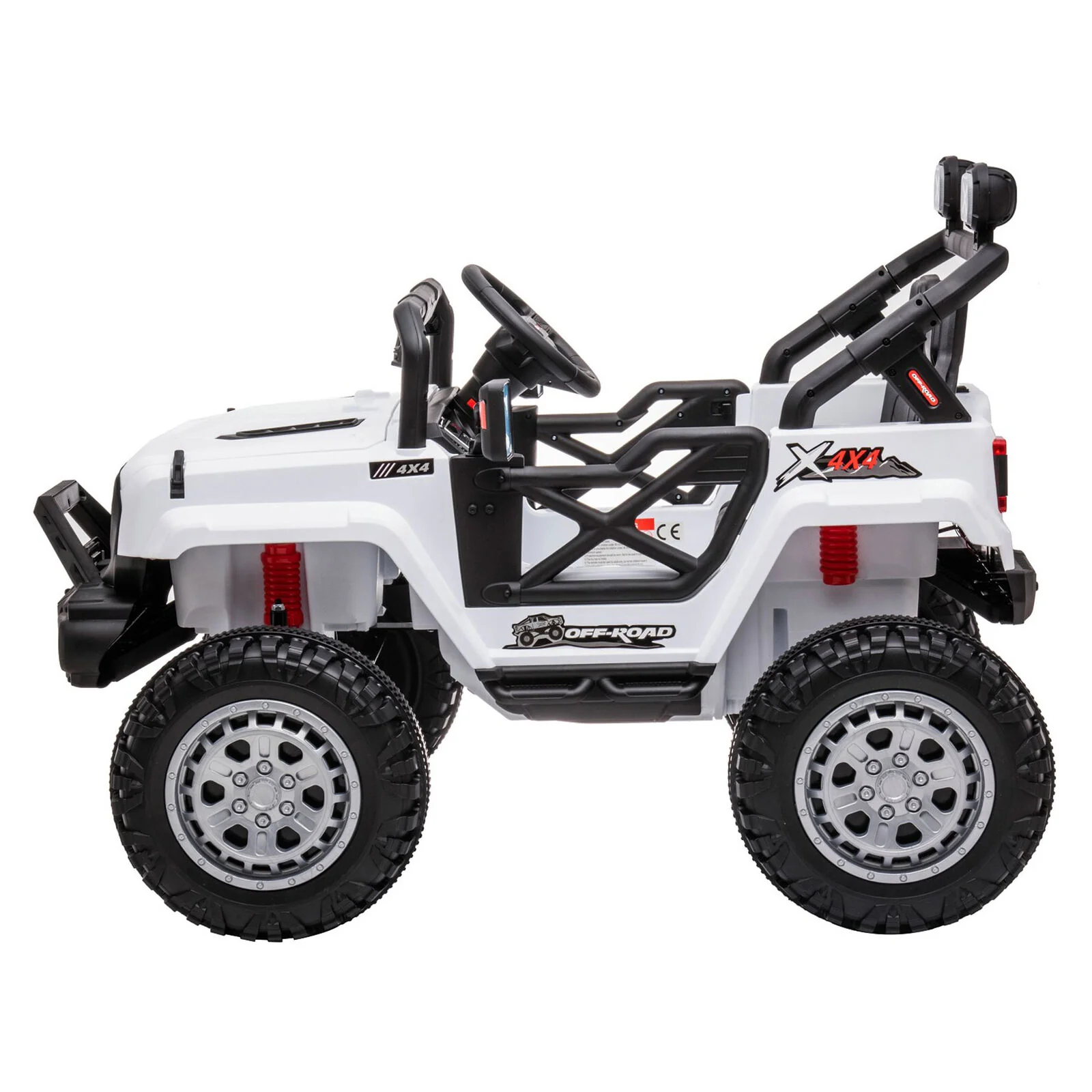 DAKOTT 12V Electric Off Road Ride On Truck with Remote Control for Kids - White - Image 6