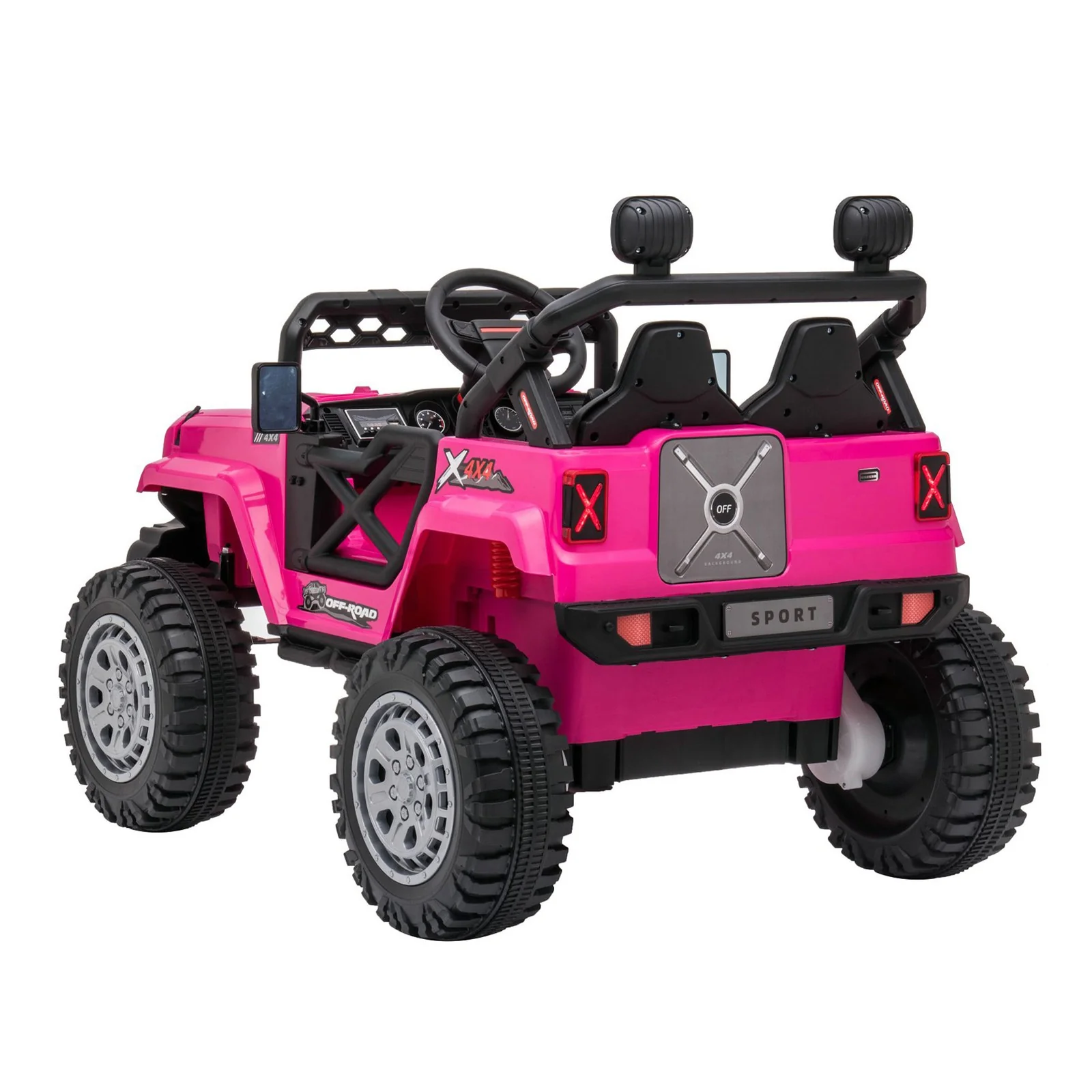 12V Pink Electric Off-Road Ride-On Car with Remote Control - Image 6