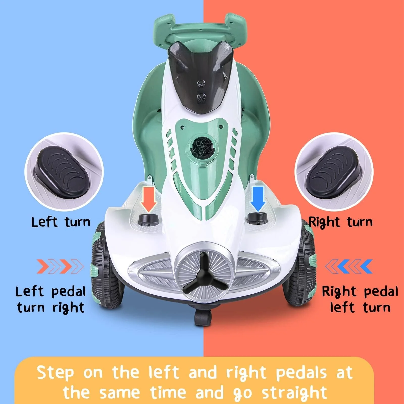Didida 6V Dual Drive Kids Ride on Car with Automatic Bubble Function and Fun Accessories - Image 4