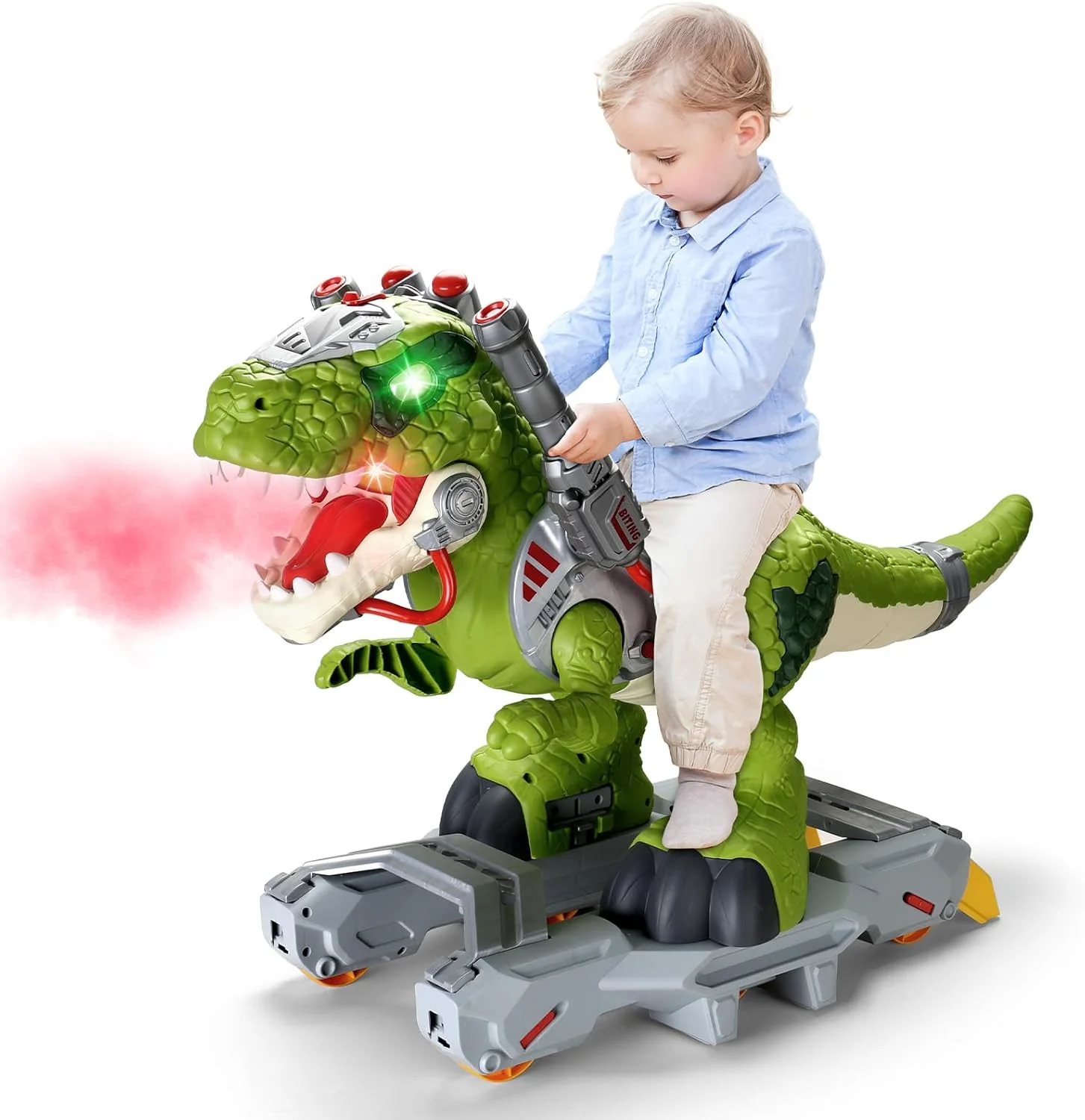 Electric Dinosaur Ride-On Car for Toddlers with Music and LED Lights - Image 11