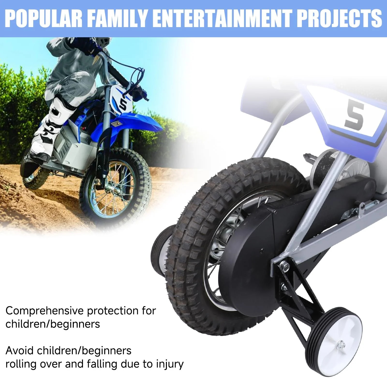 Dirt Bike Training Wheels Compatible with Razor MX350 MX400 MX500 MX650 Electric Models - Image 6