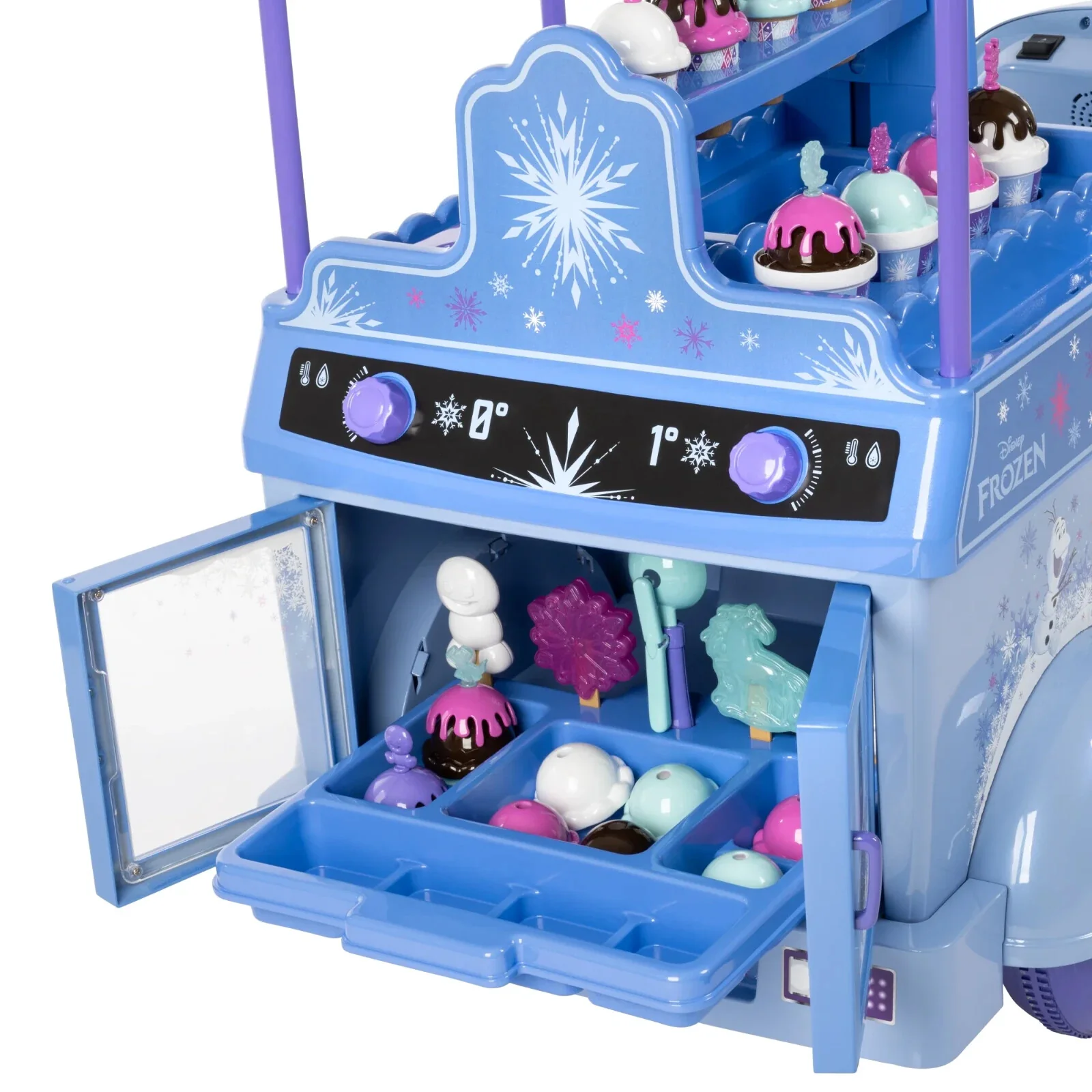 Battery-Powered 6V Electric Ice Cream Cart Toy for Ages 3-7, Blue - Image 4