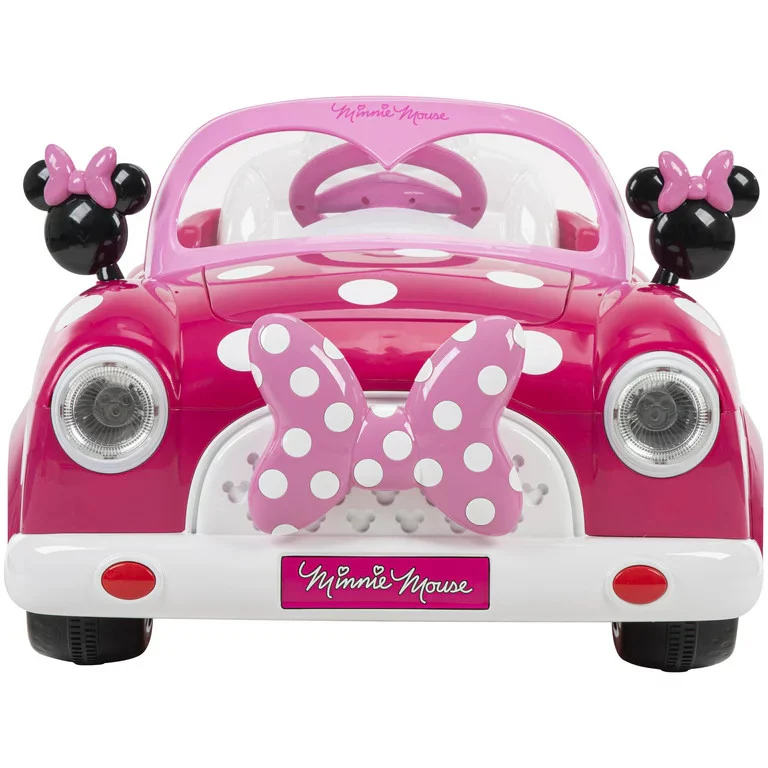 Minnie Mouse Convertible 6V Battery-Powered Ride-On Car for Ages 3+ - Image 2