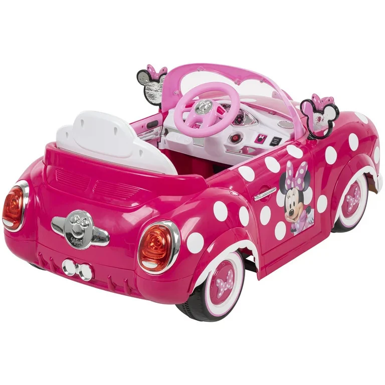 Minnie Mouse Convertible 6V Battery-Powered Ride-On Car for Ages 3+ - Image 6