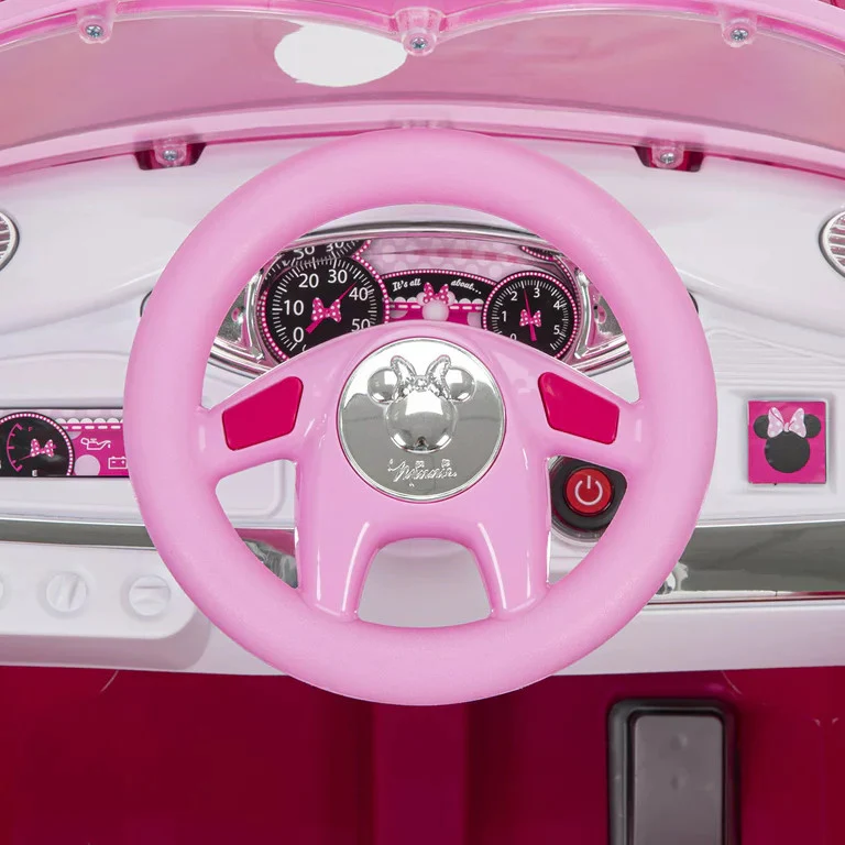 Minnie Mouse Convertible 6V Battery-Powered Ride-On Car for Ages 3+ - Image 8