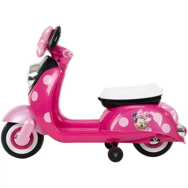 Battery-Powered Pink Minnie Mouse Electric Scooter for Kids Ages 3-7 - Image 3