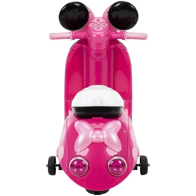 Battery-Powered Pink Minnie Mouse Electric Scooter for Kids Ages 3-7 - Image 5