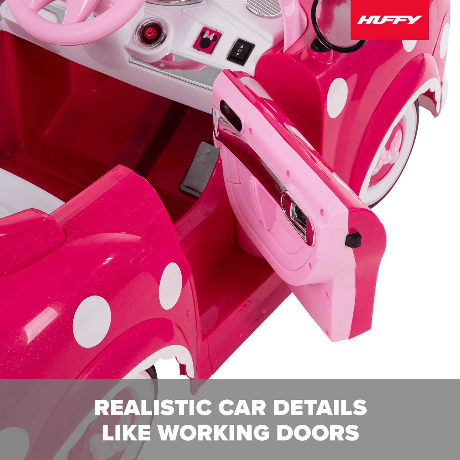 Minnie Mouse 6V Battery-Powered Ride-On Car with Power Wheels - Image 5
