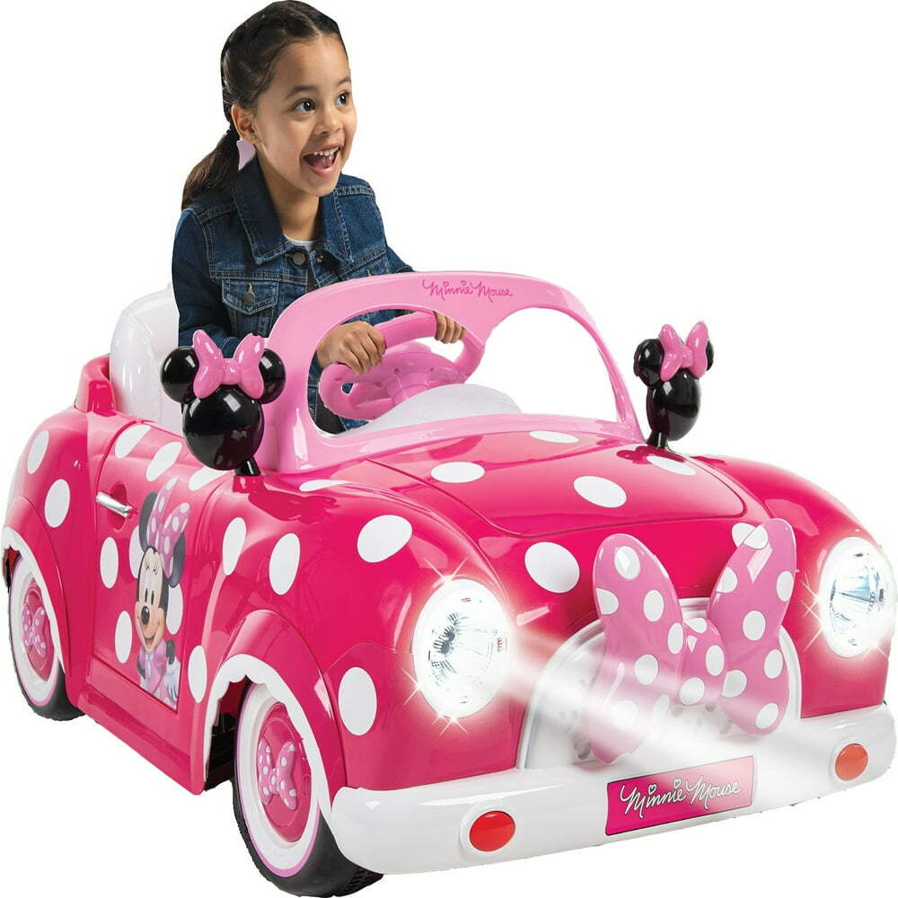 Minnie Mouse 6-Volt Electric Convertible Ride-On Car for Kids Ages 3 and Up - Image 2