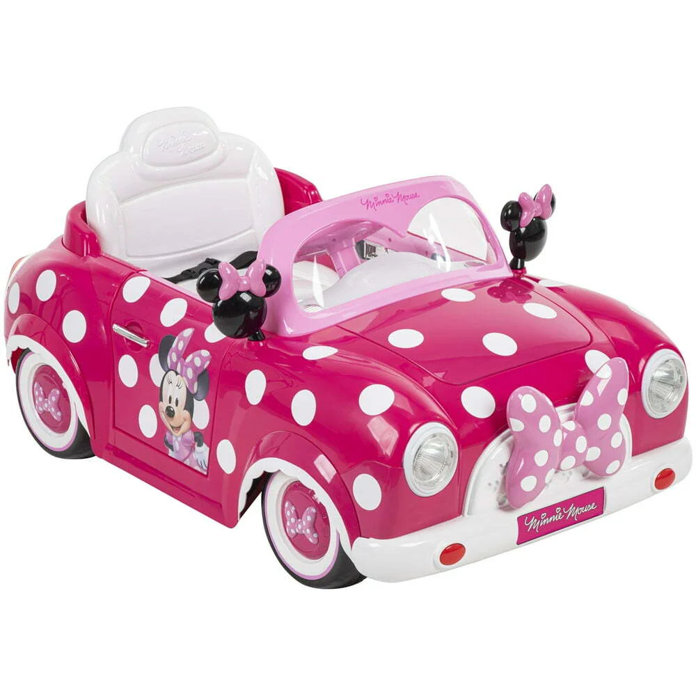 Minnie Mouse 6-Volt Electric Convertible Ride-On Car for Kids Ages 3 and Up - Image 6