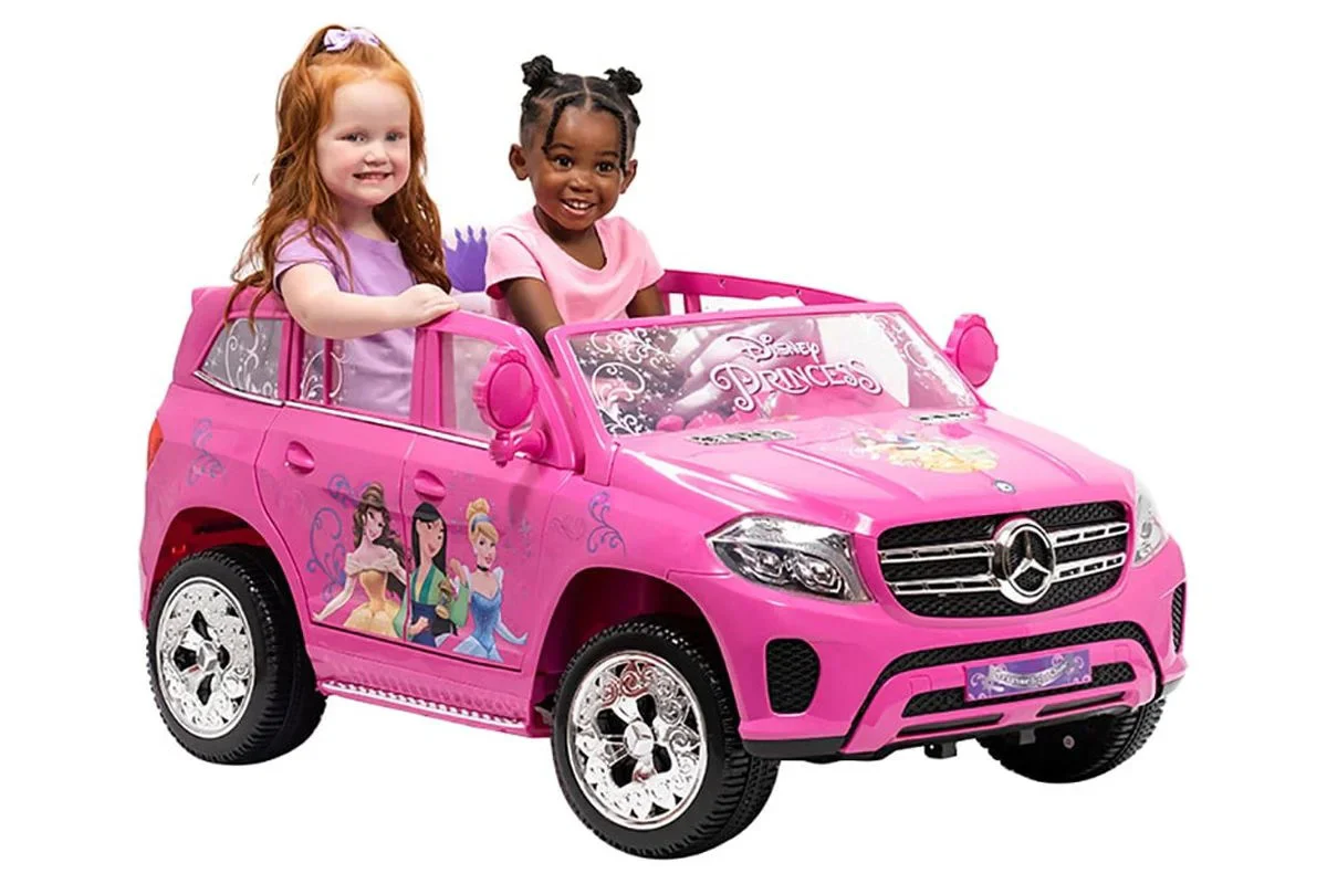 12V Battery-Powered Disney Princess Mercedes GLS 320 Ride-On Car for Ages 3-5, 5 MPH