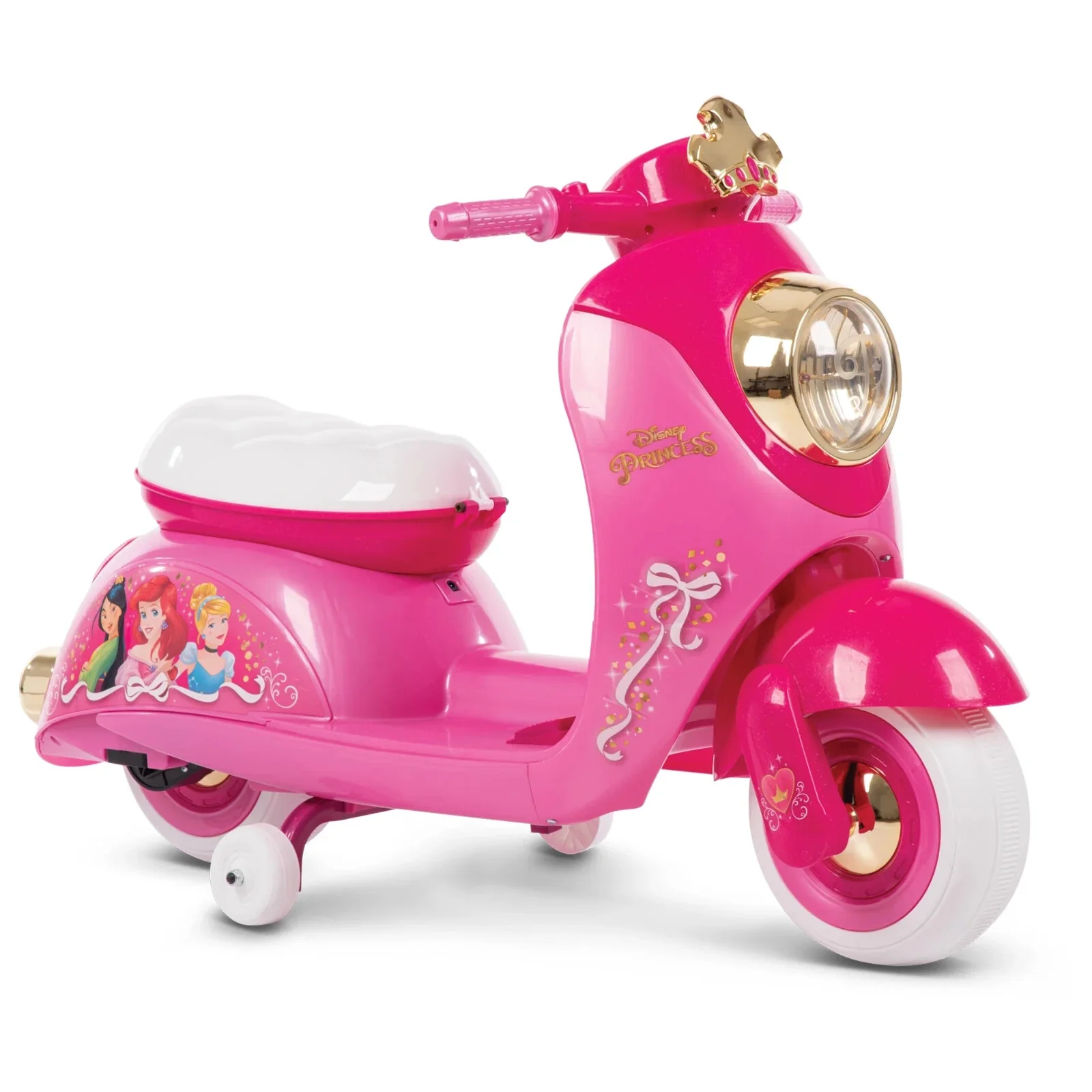 Princess-Themed 6V Battery-Powered Electric Scooter for Kids Ages 3-7, Pink - Image 8