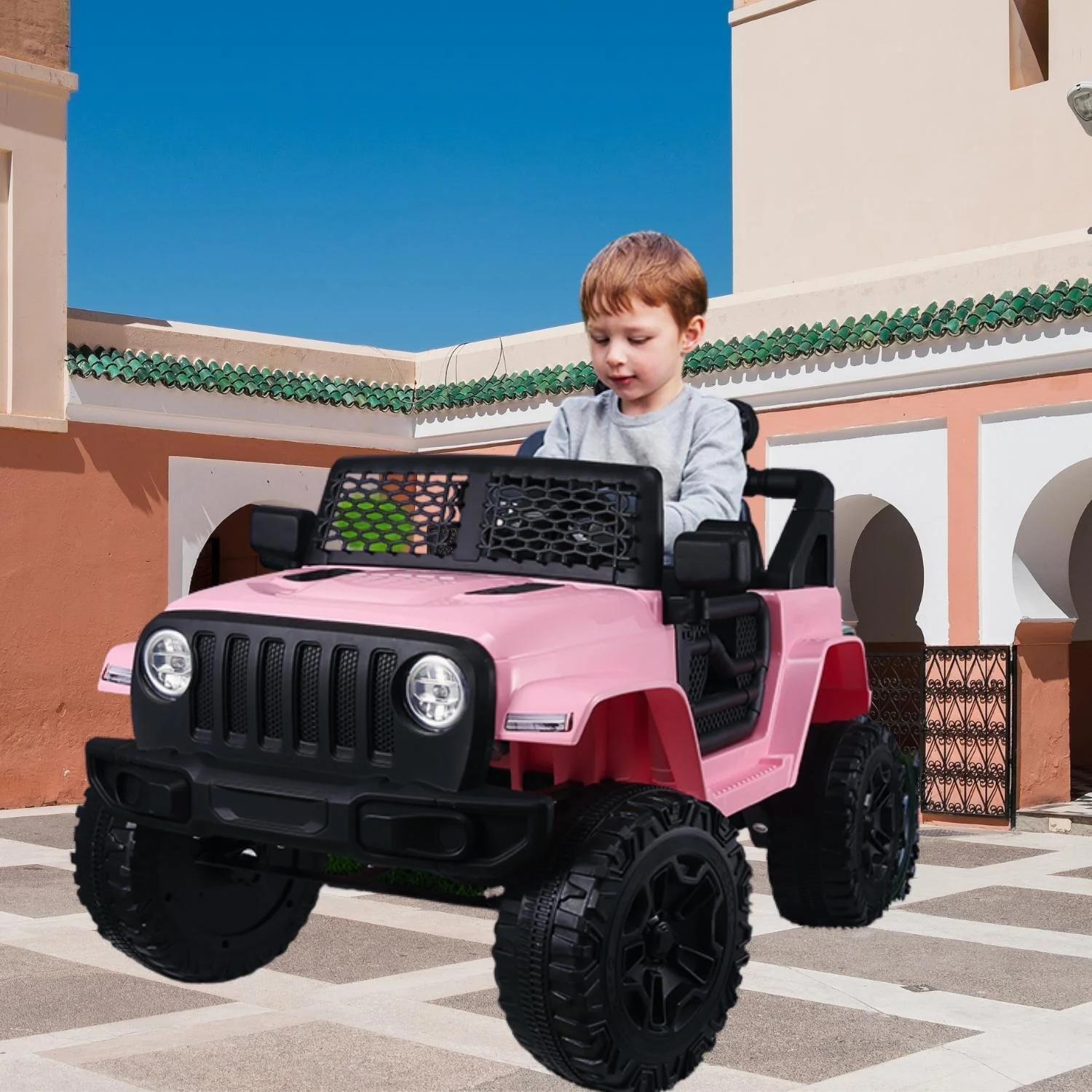 DIY 12V Electric SUV Ride-On Toy with Remote Control, LED Lights, and MP3 Player - Image 4
