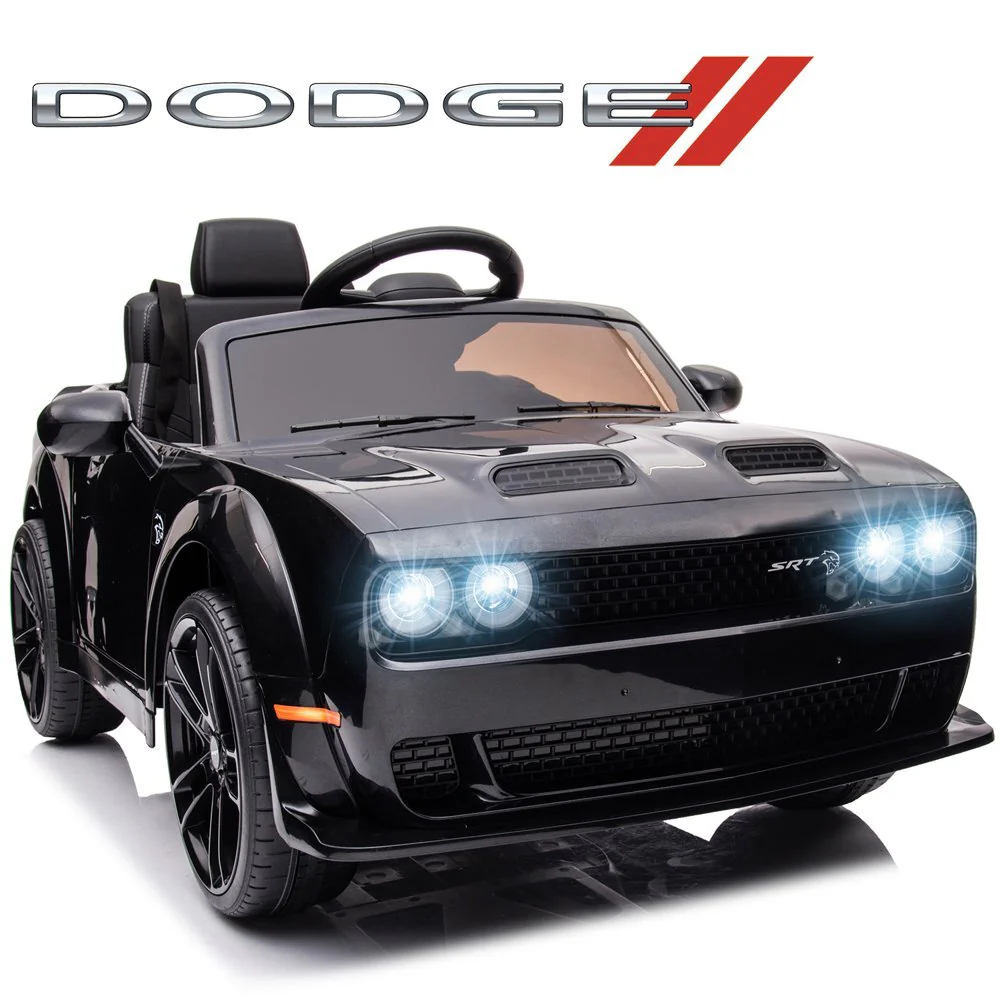 Remote Control Dodge Challenger SRT Hellcat 12V Scat Pack Ride-On Car with Wide Body - Image 2