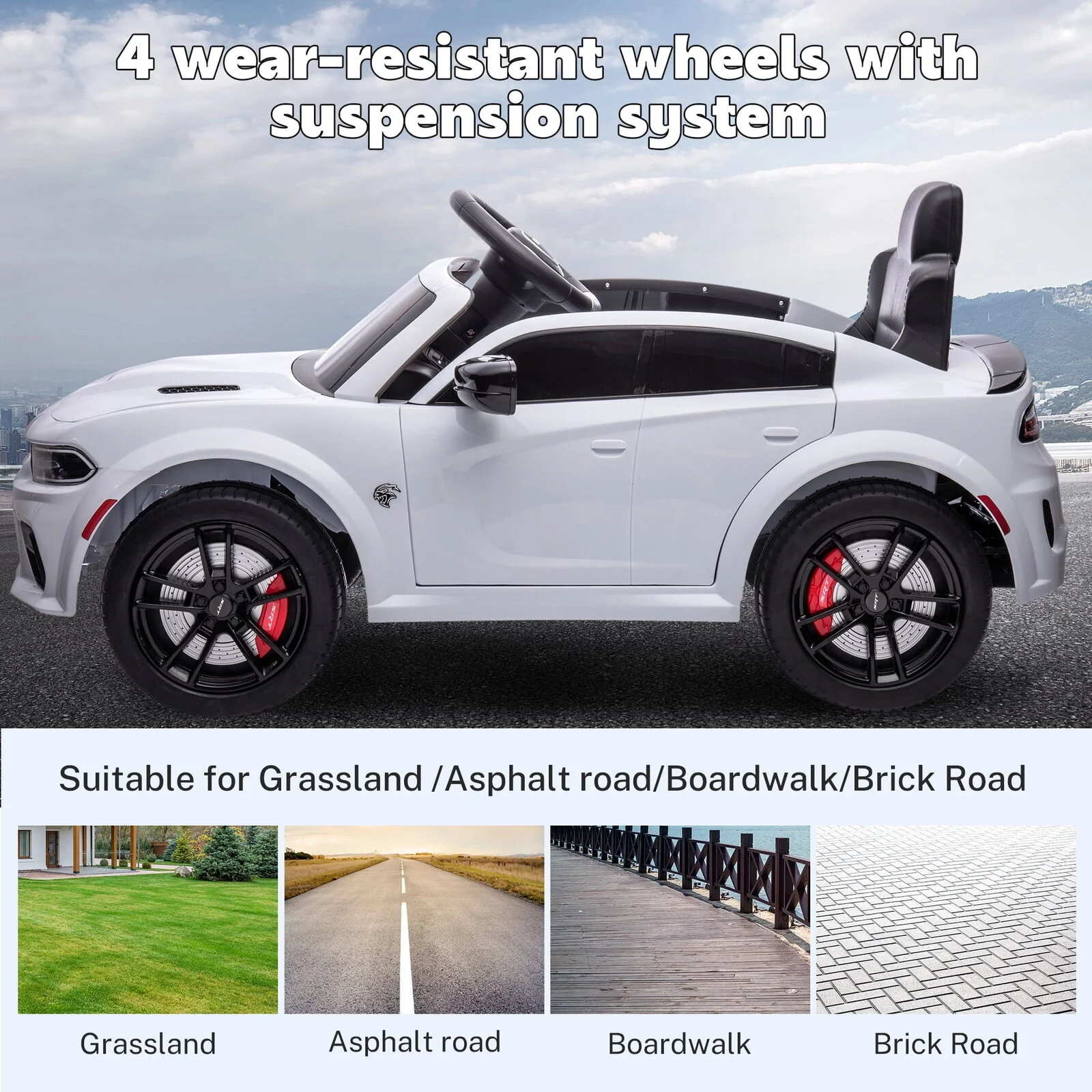 12V Powered Ride-On Toy Car with Remote Control, MP3, and LED Lights for Kids - Image 8