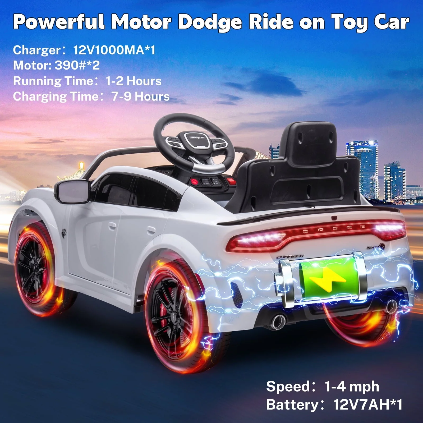 12V Powered Ride-On Toy Car with Remote Control, MP3, and LED Lights for Kids - Image 9